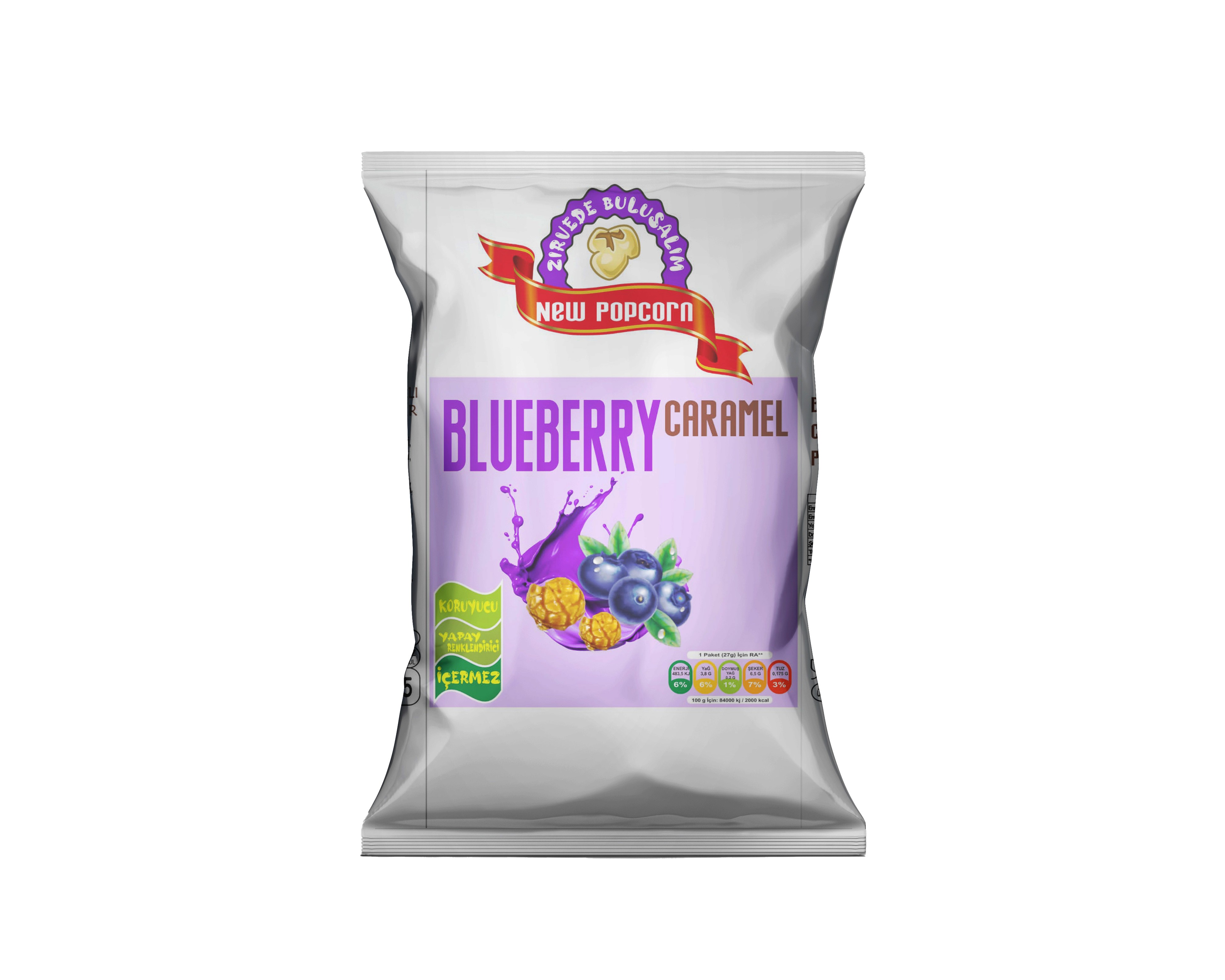 New Popcorn Bluberry Caramel 50 GR