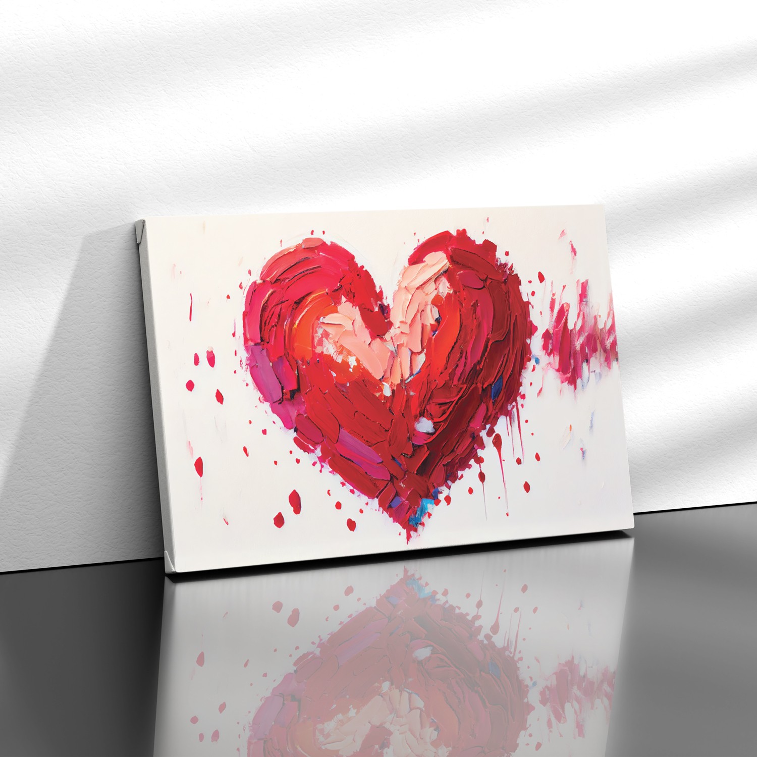 Yağlı Boya Kırmızı Kalp - Red Heart Oil Paint