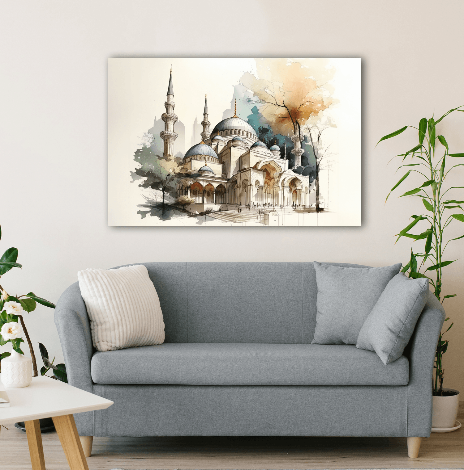 Cami Suluboya-Mosque Watercolor