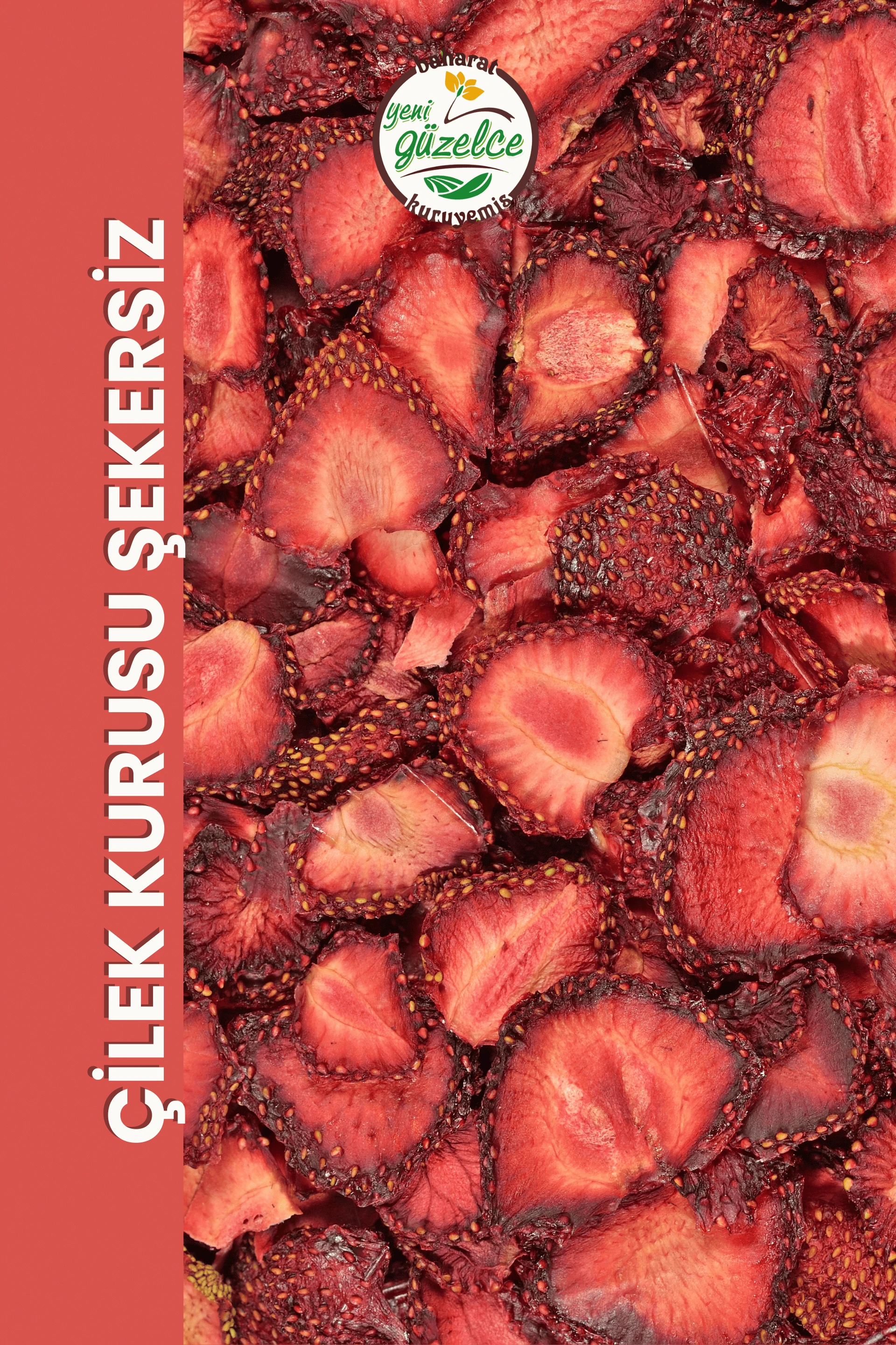 Çilek Kurusu Şekersiz Cips