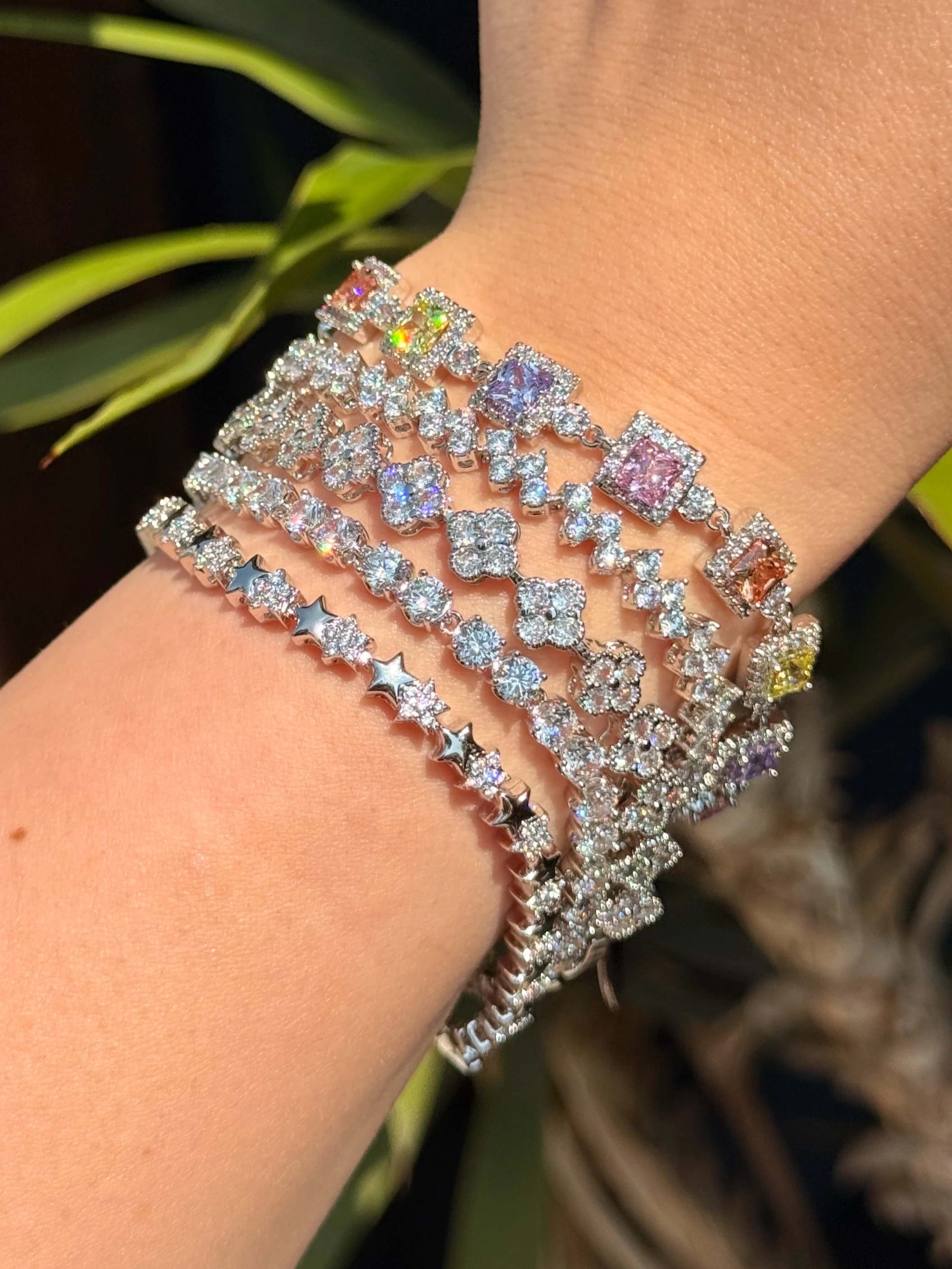 Xuping Silver Renkli Baget Bileklik