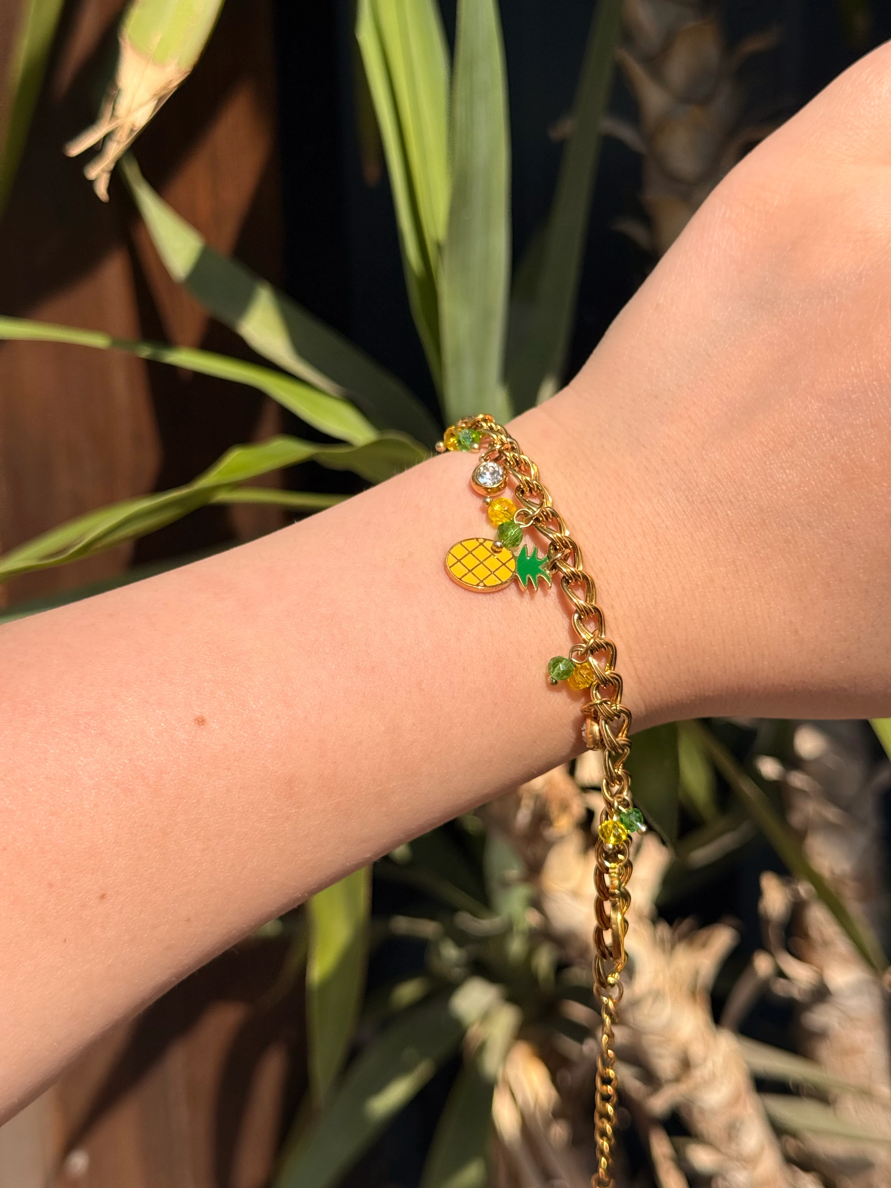 Ananas Charmkı Çelik Bileklik