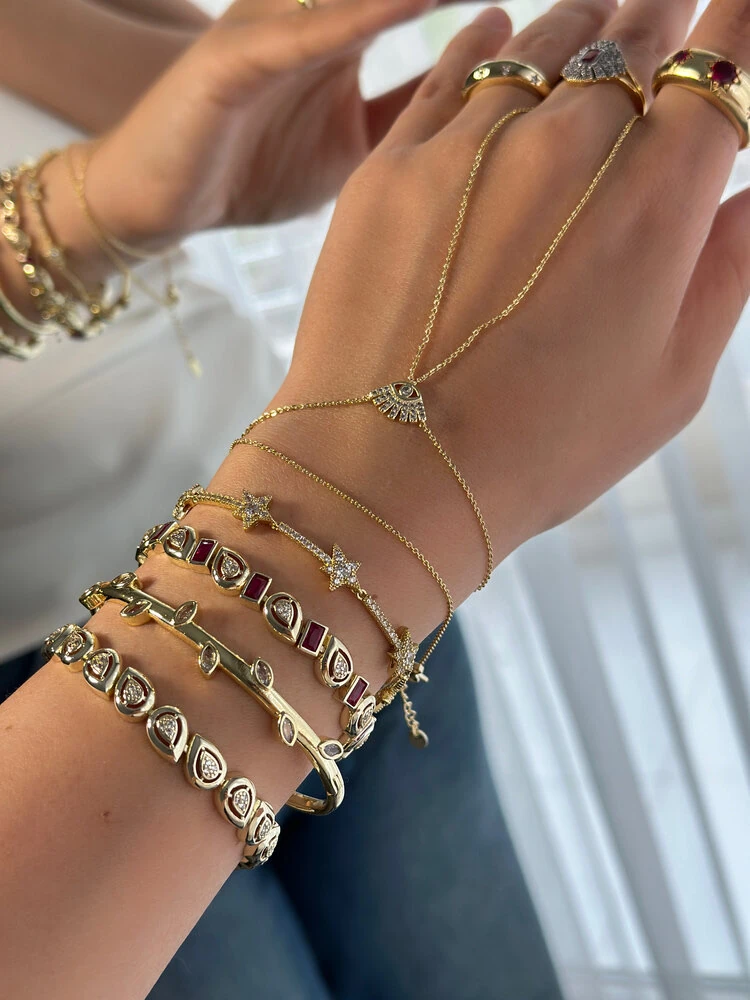 Taşlı Mini Göz Detaylı Şahmeran