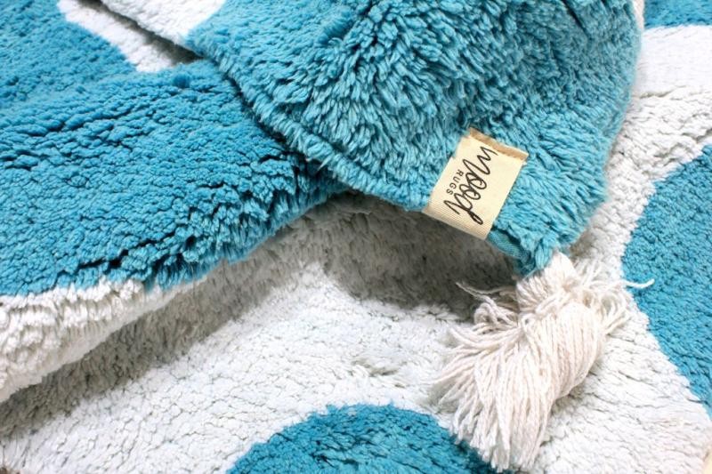 MOOD HALI STAR RUG BLUE ECRU