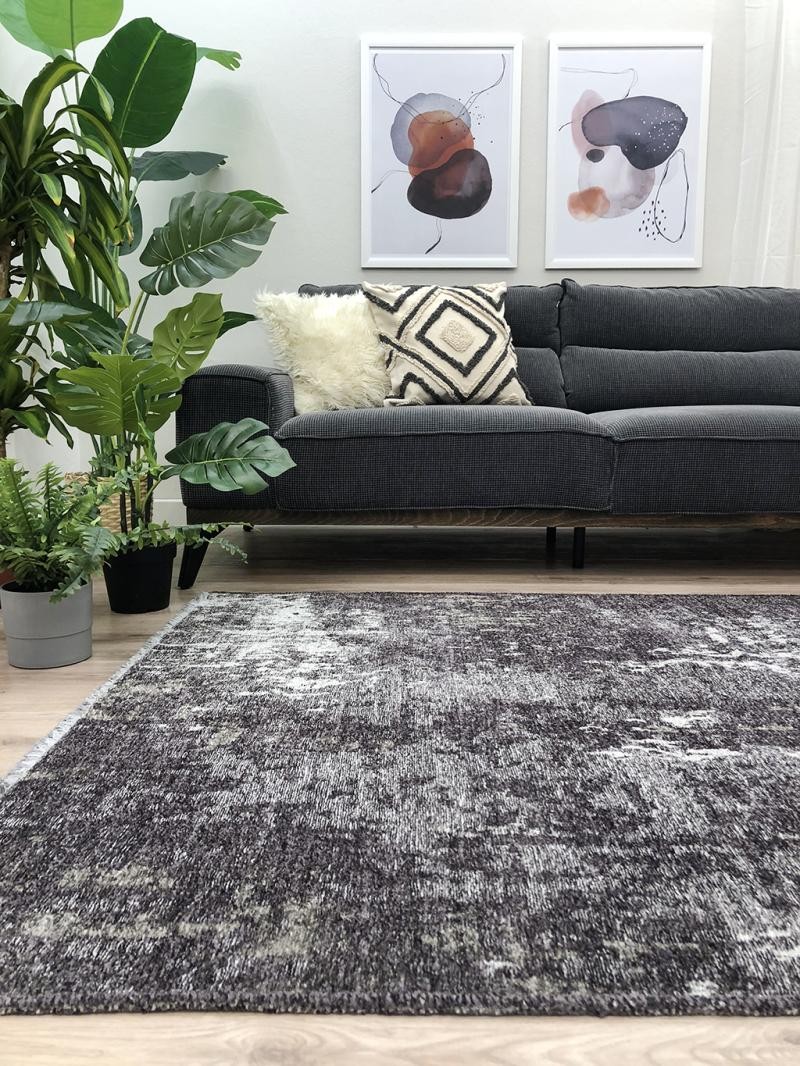 MORETTİ SİDE ÇİFT TARAFLI HALI 10407-A KOYU GRİ-AÇIK GRİ