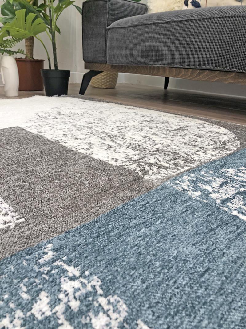 MORETTİ DUO ÇİFT TARAFLI HALI 11706-J GRİ-MAVİ