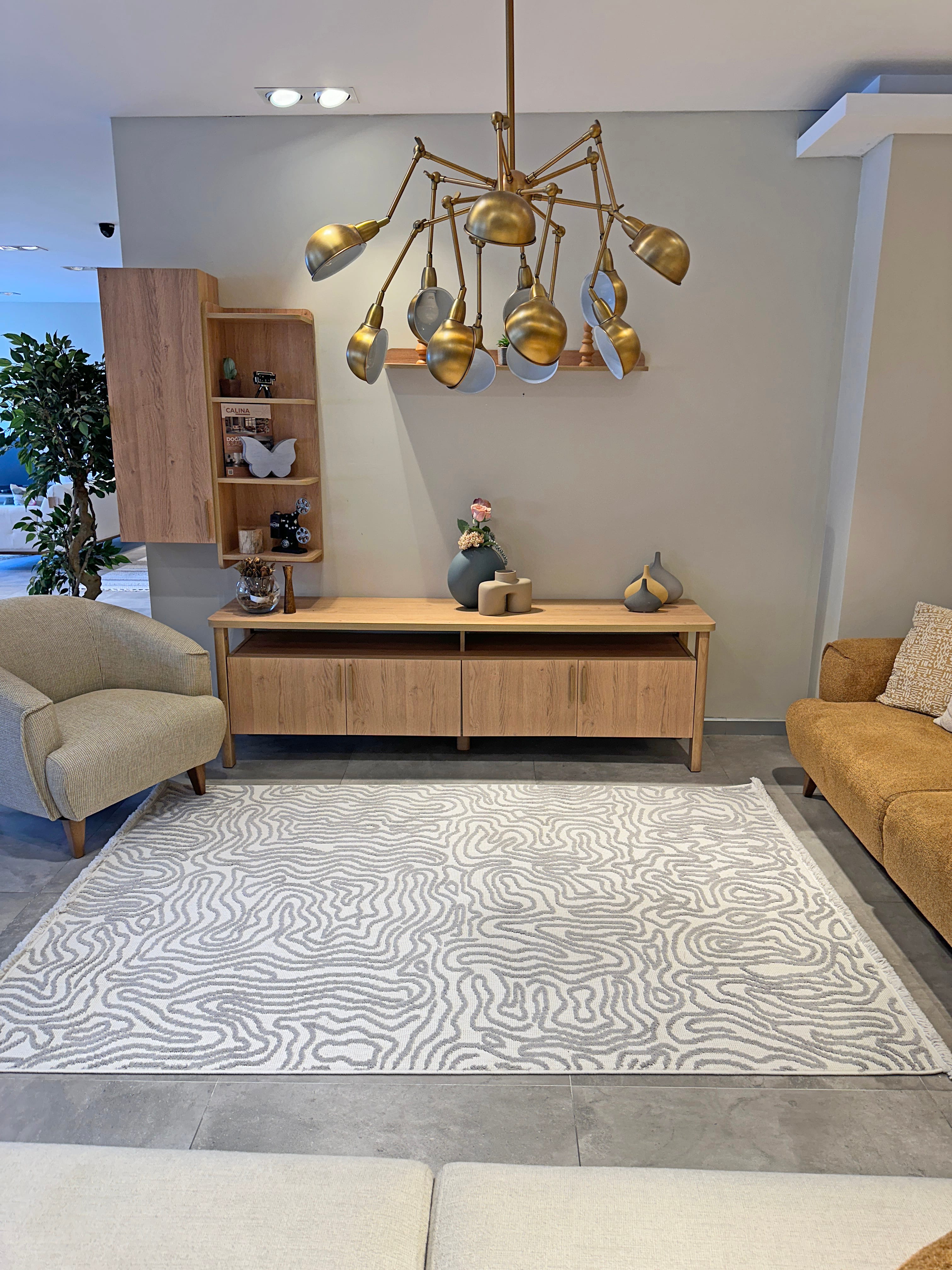 BERLİN HALI 36826 GRİ