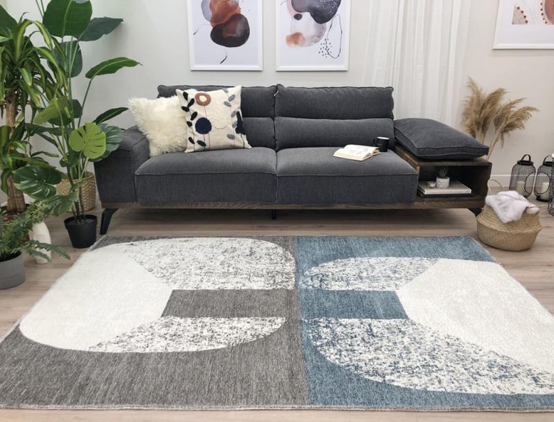 MORETTİ DUO ÇİFT TARAFLI HALI 11706-J GRİ-MAVİ