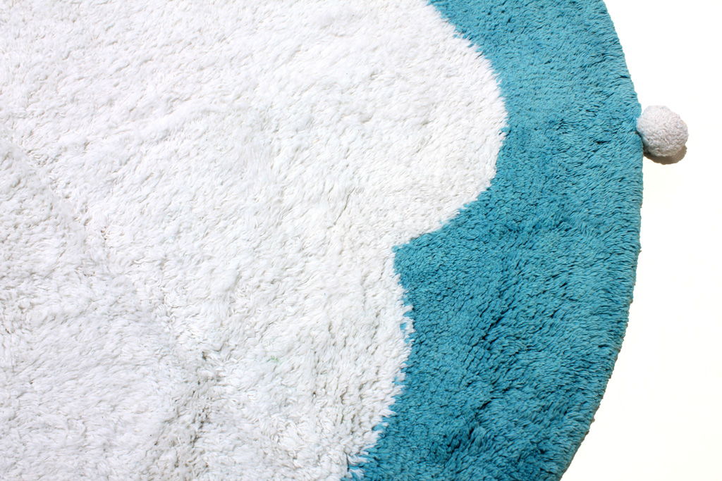 MOOD HALI POMPOM ECRU BLUE