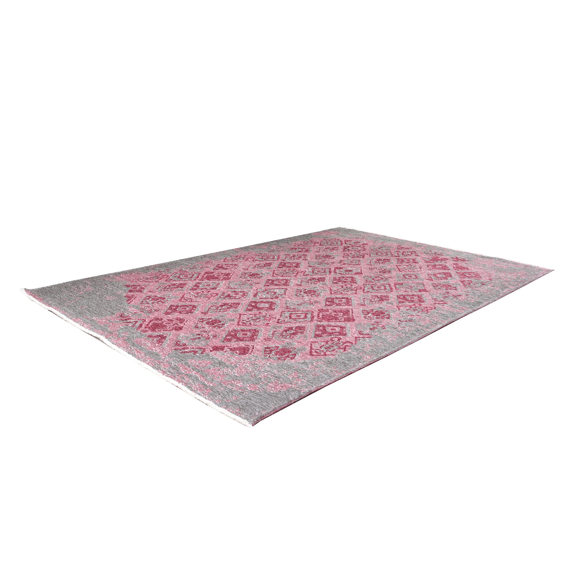 MORETTİ SİDE ÇİFT TARAFLI HALI 015-A PEMBE-GRi