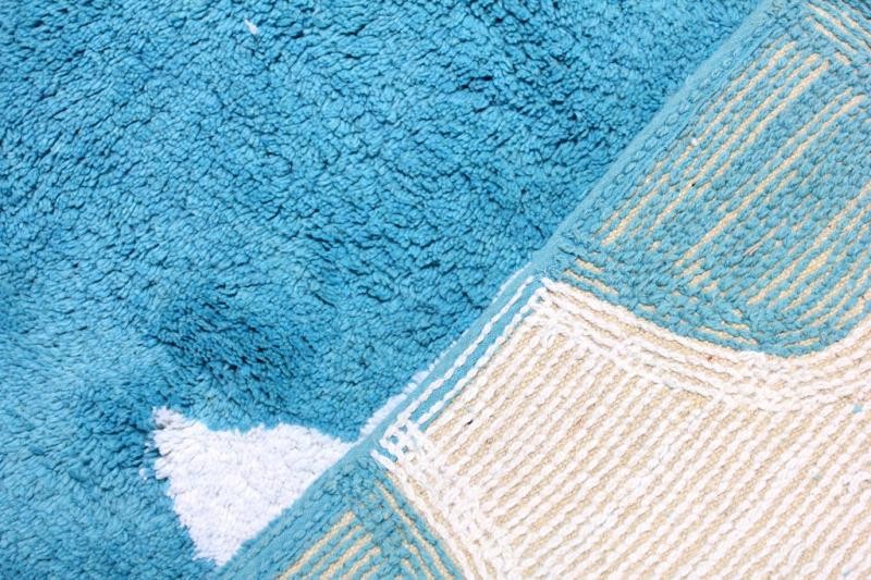 MOOD HALI STAR RUG BLUE ECRU