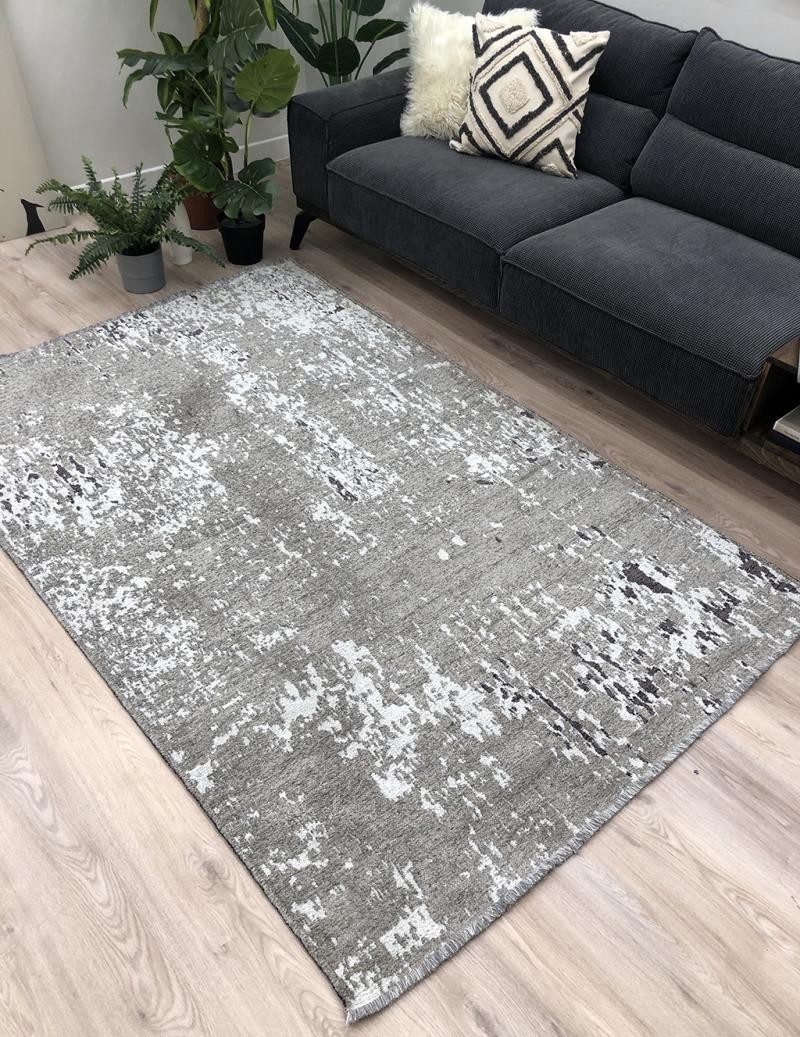 MORETTİ SİDE ÇİFT TARAFLI HALI 10407-A KOYU GRİ-AÇIK GRİ