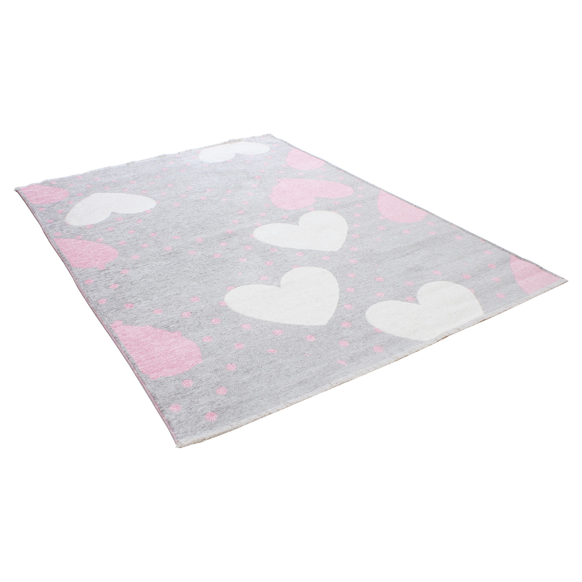 MORETTİ SİDE ÇİFT TARAFLI HALI 10919-A PEMBE-GRİ