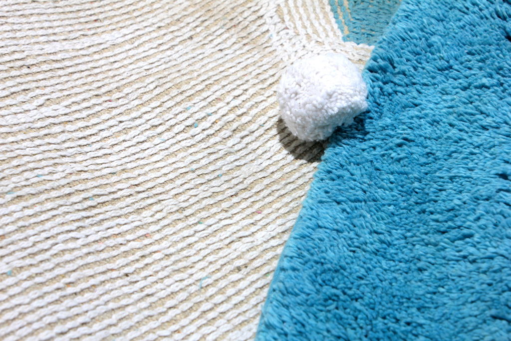 MOOD HALI POMPOM ECRU BLUE