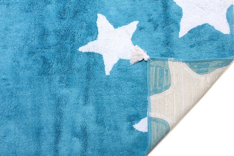 MOOD HALI STAR RUG BLUE ECRU