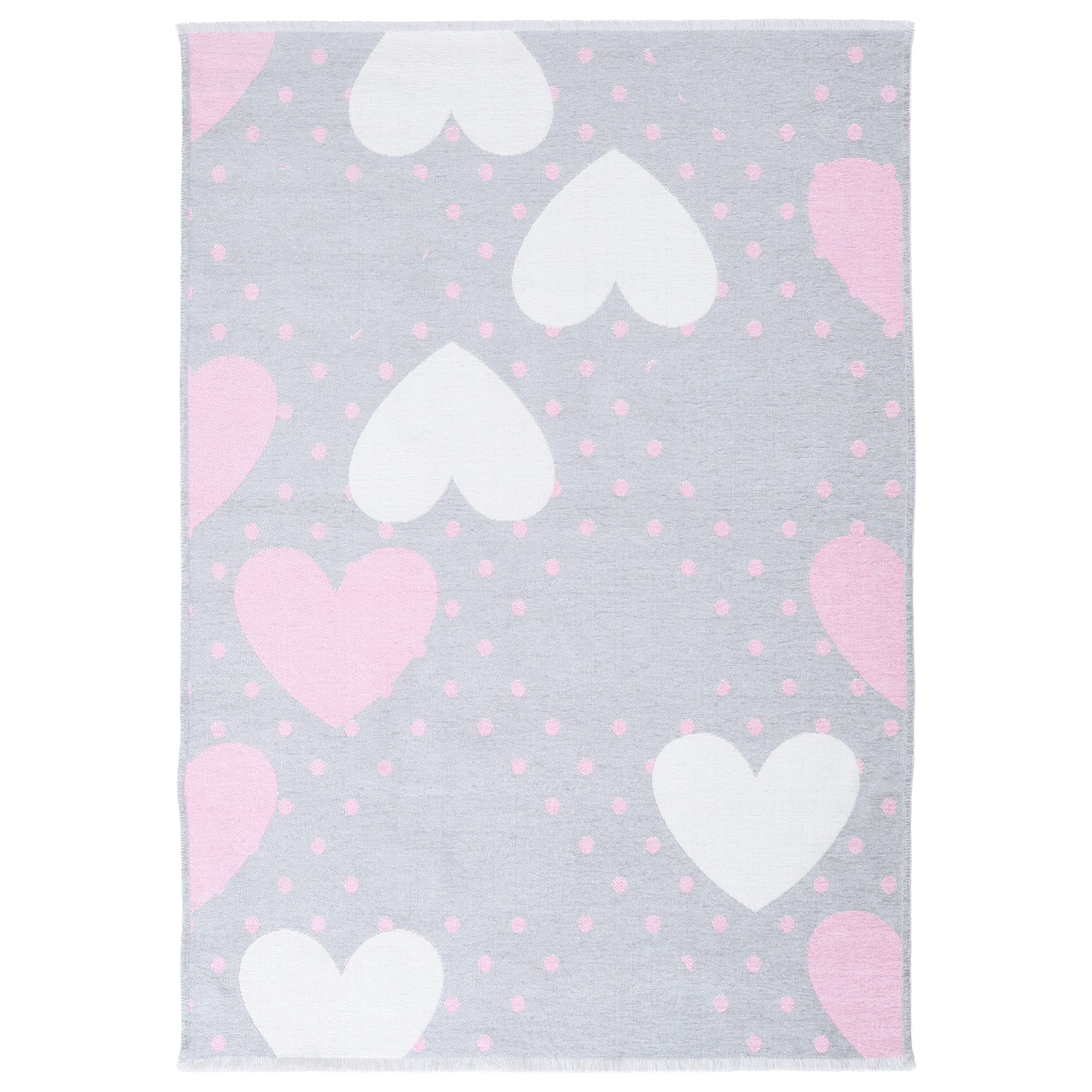MORETTİ SİDE ÇİFT TARAFLI HALI 10919-A PEMBE-GRİ