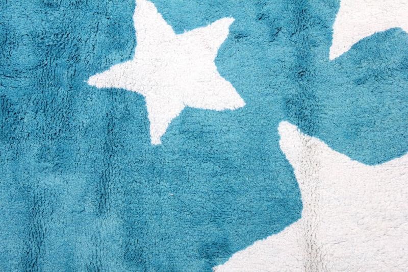 MOOD HALI STAR RUG BLUE ECRU