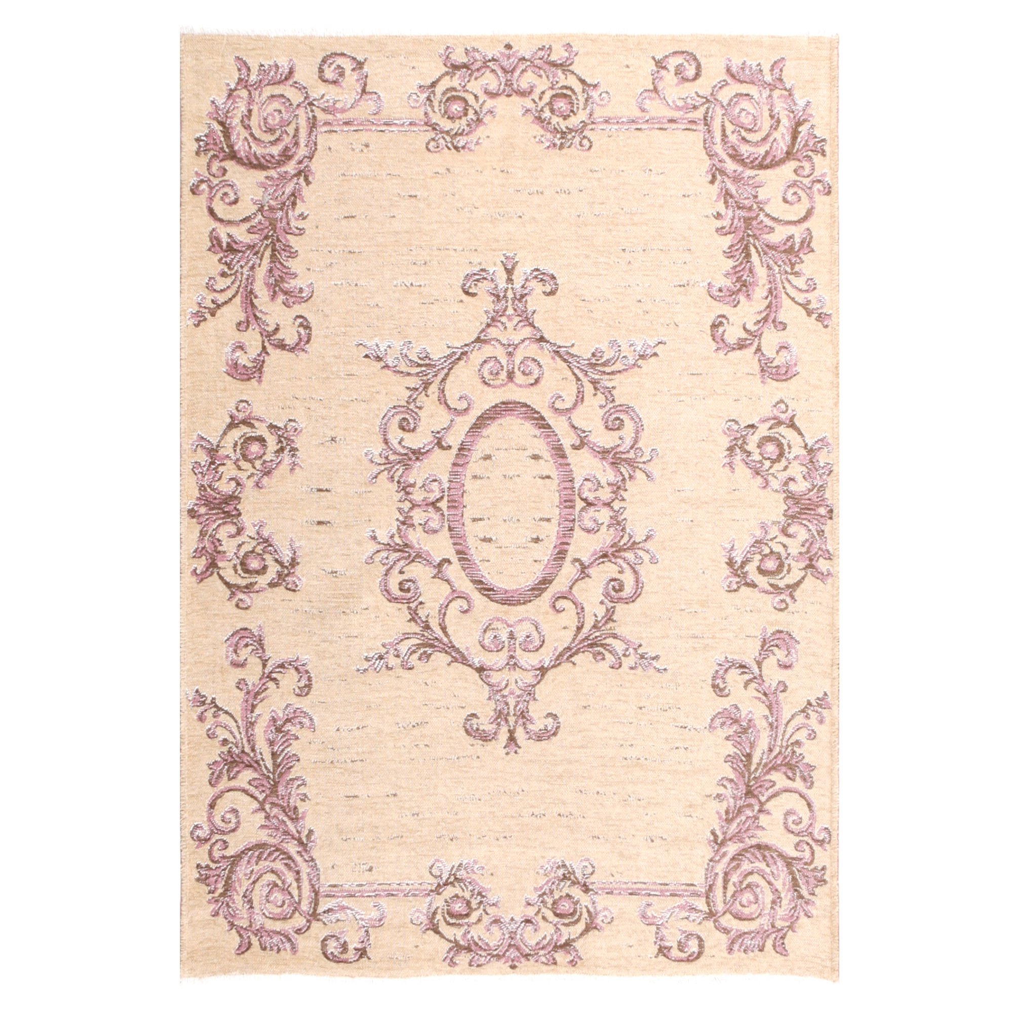 MORETTİ SİDE ÇİFT TARAFLI HALI 023-E KREM-PEMBE