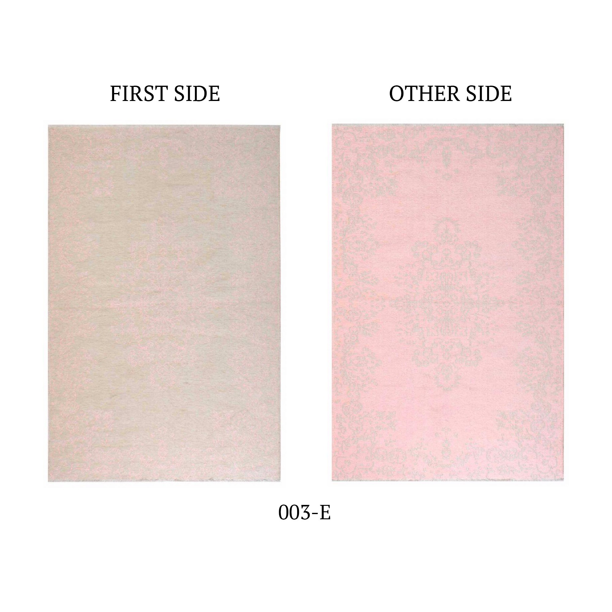 MORETTİ SİDE ÇİFT TARAFLI HALI 003-E KREM-PEMBE