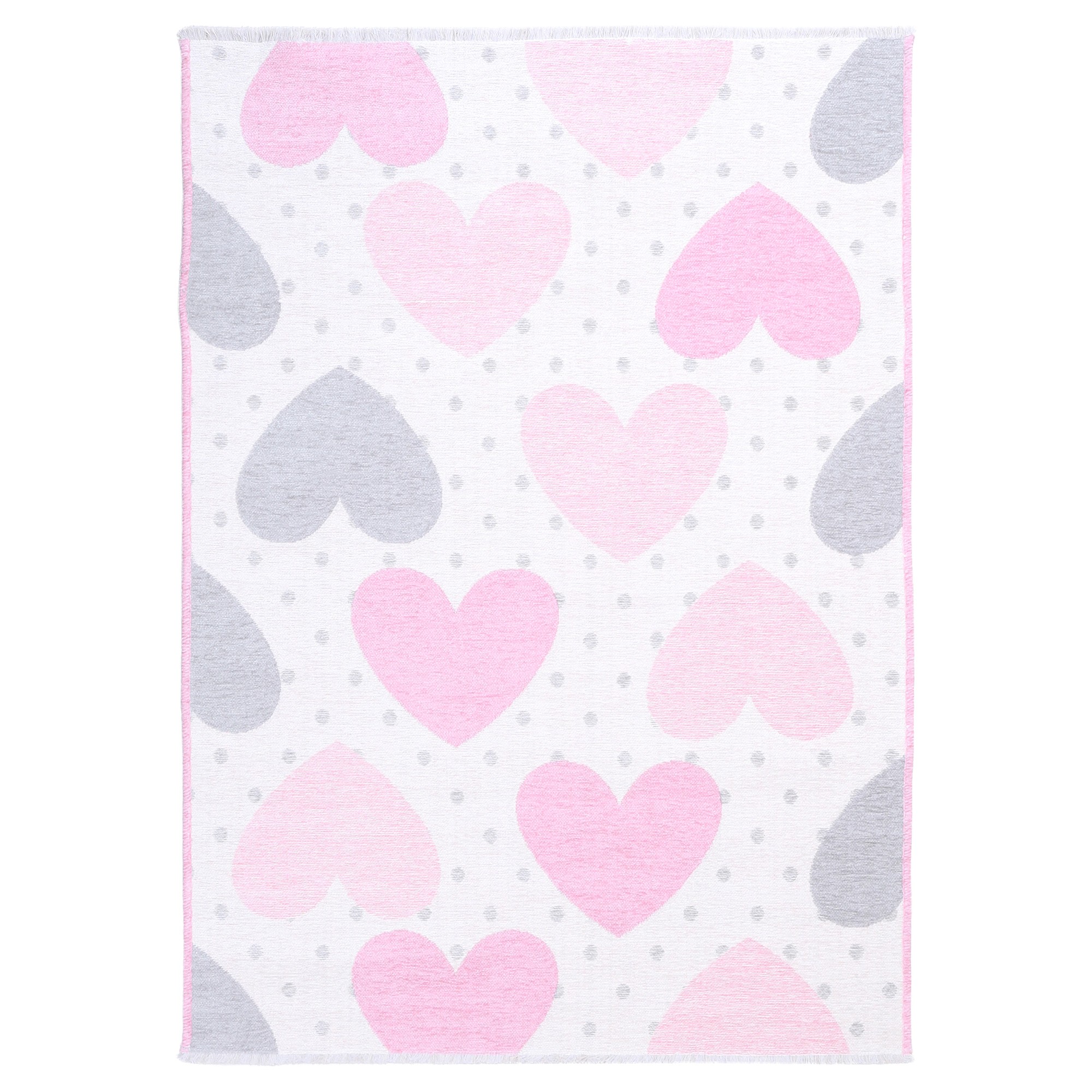 MORETTİ SİDE ÇİFT TARAFLI HALI 10919-A PEMBE-GRİ
