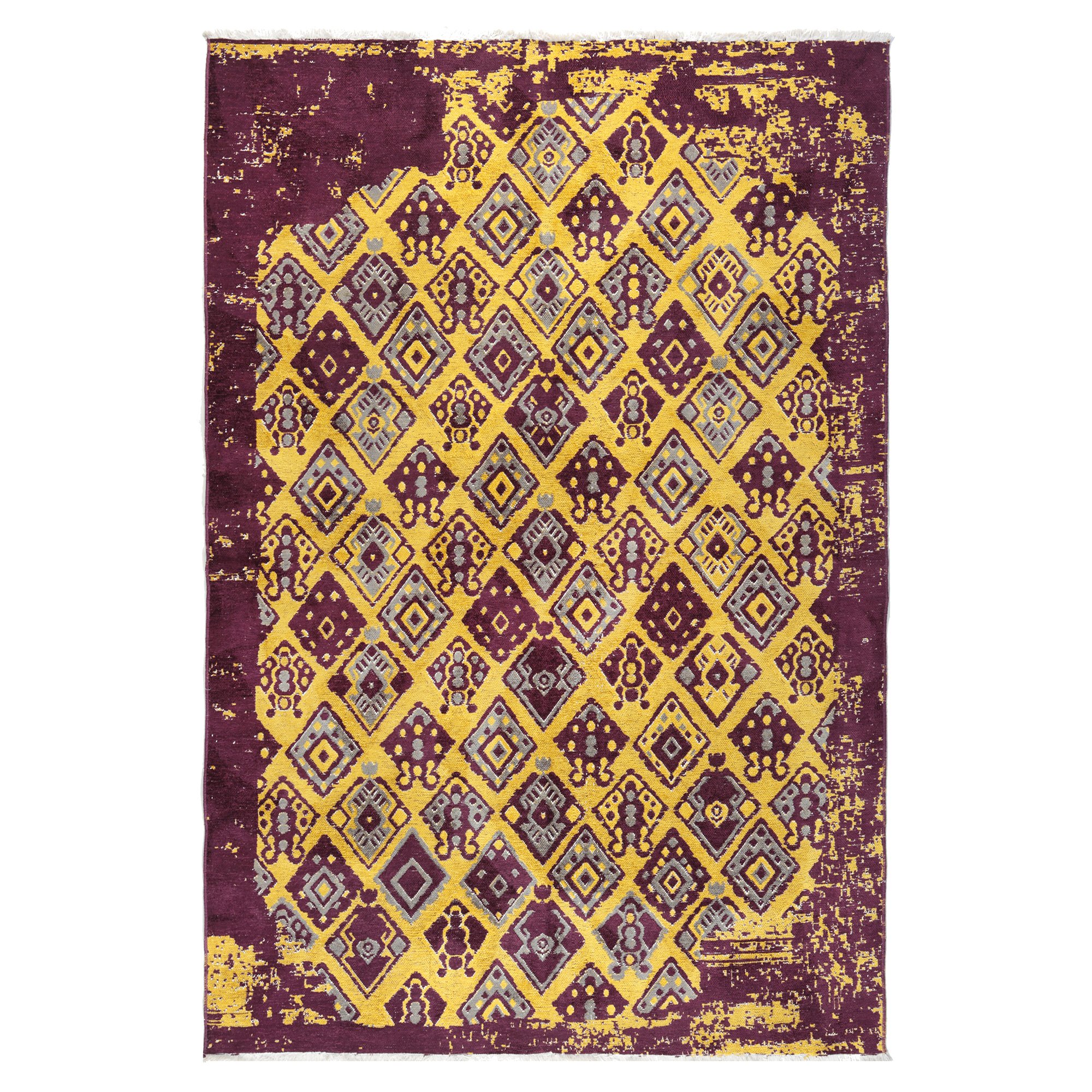 MORETTİ SİDE ÇİFT TARAFLI HALI 015-D MOR-SARI