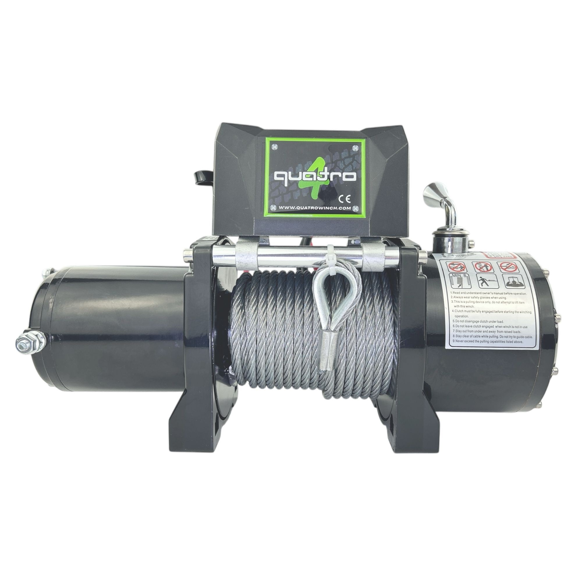 6000LB 12V Quatro Çelik Halatlı Vinç