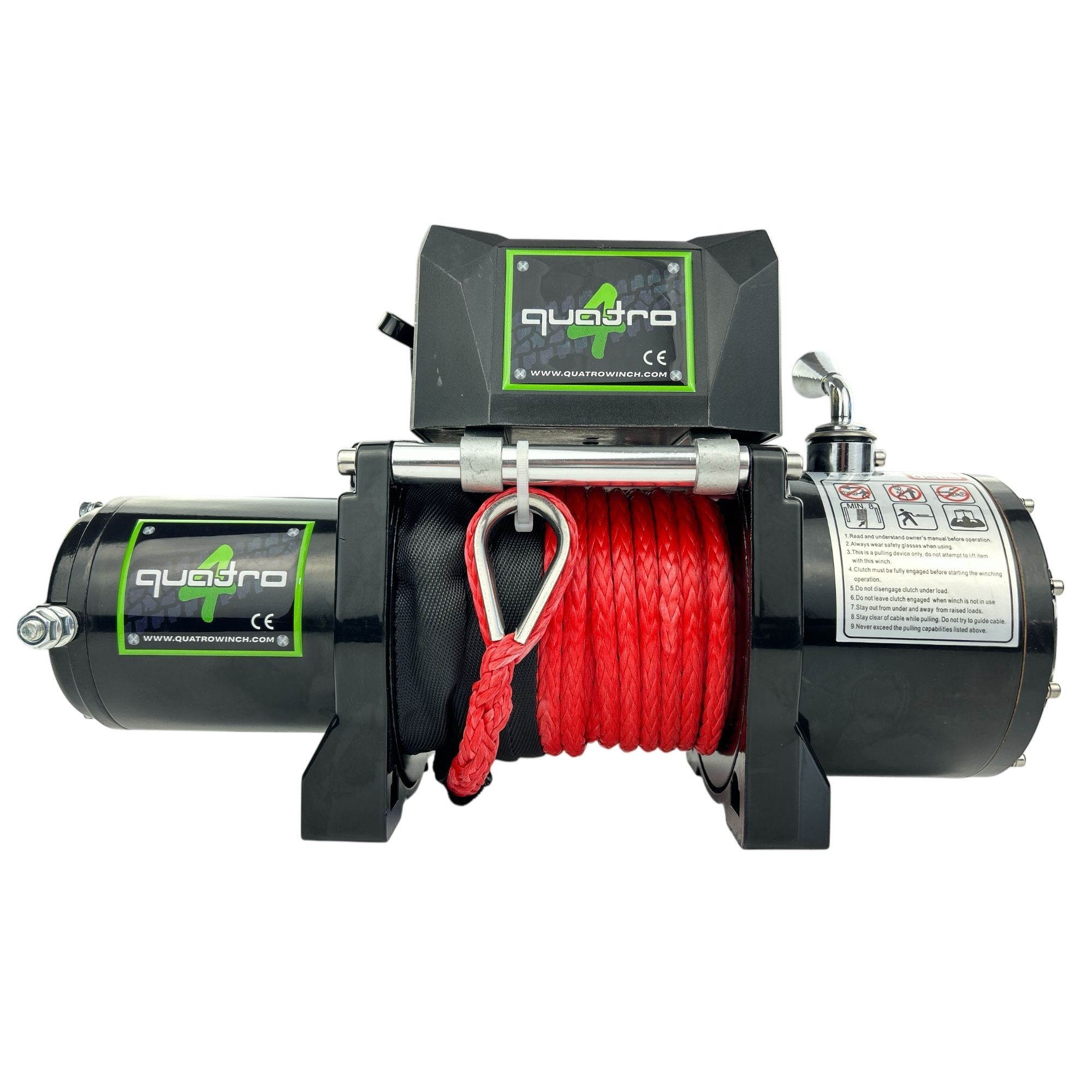 6000LB 12V Quatro Sentetik Halatlı Vinç