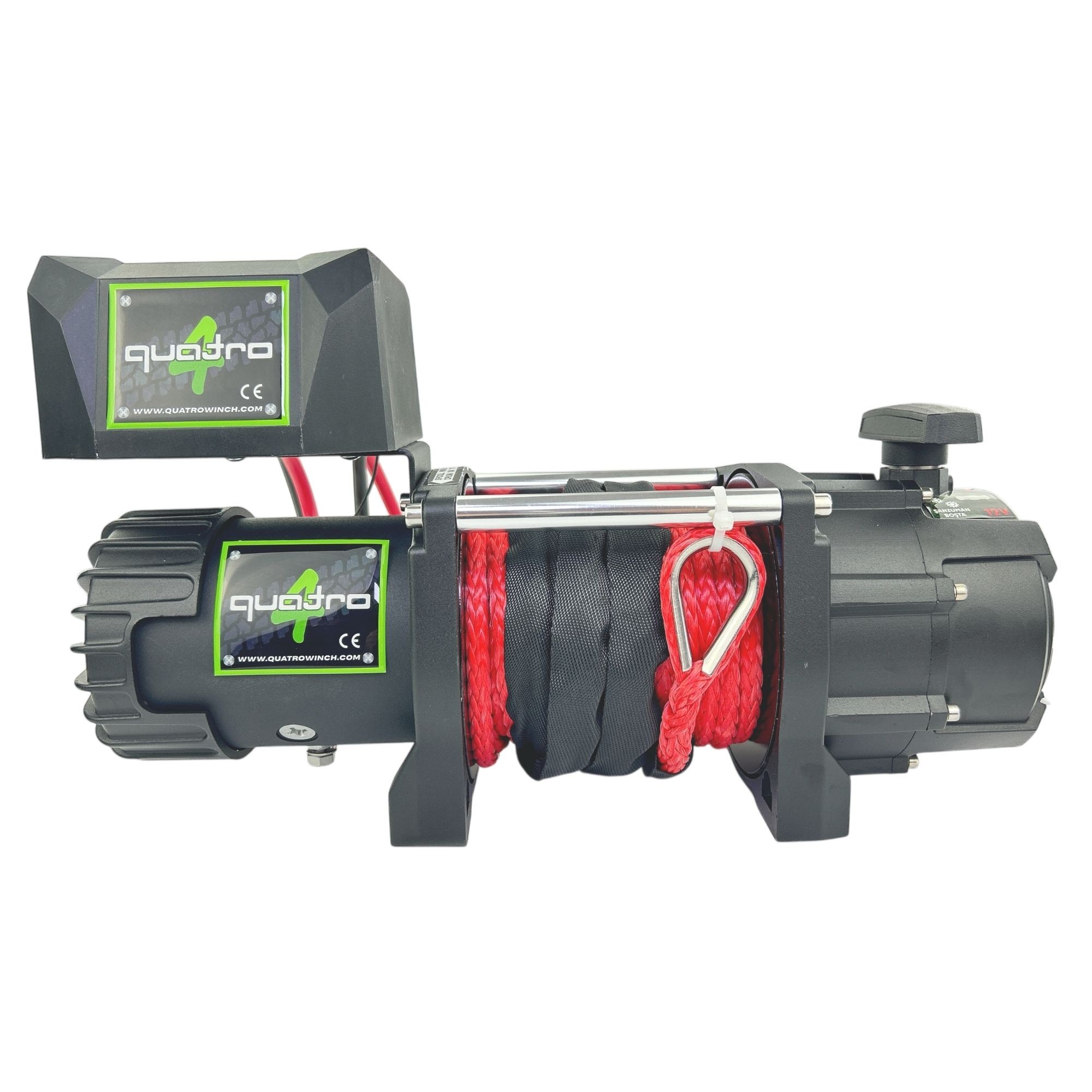 9000LB 12V Quatro Sentetik Halatlı Vinç