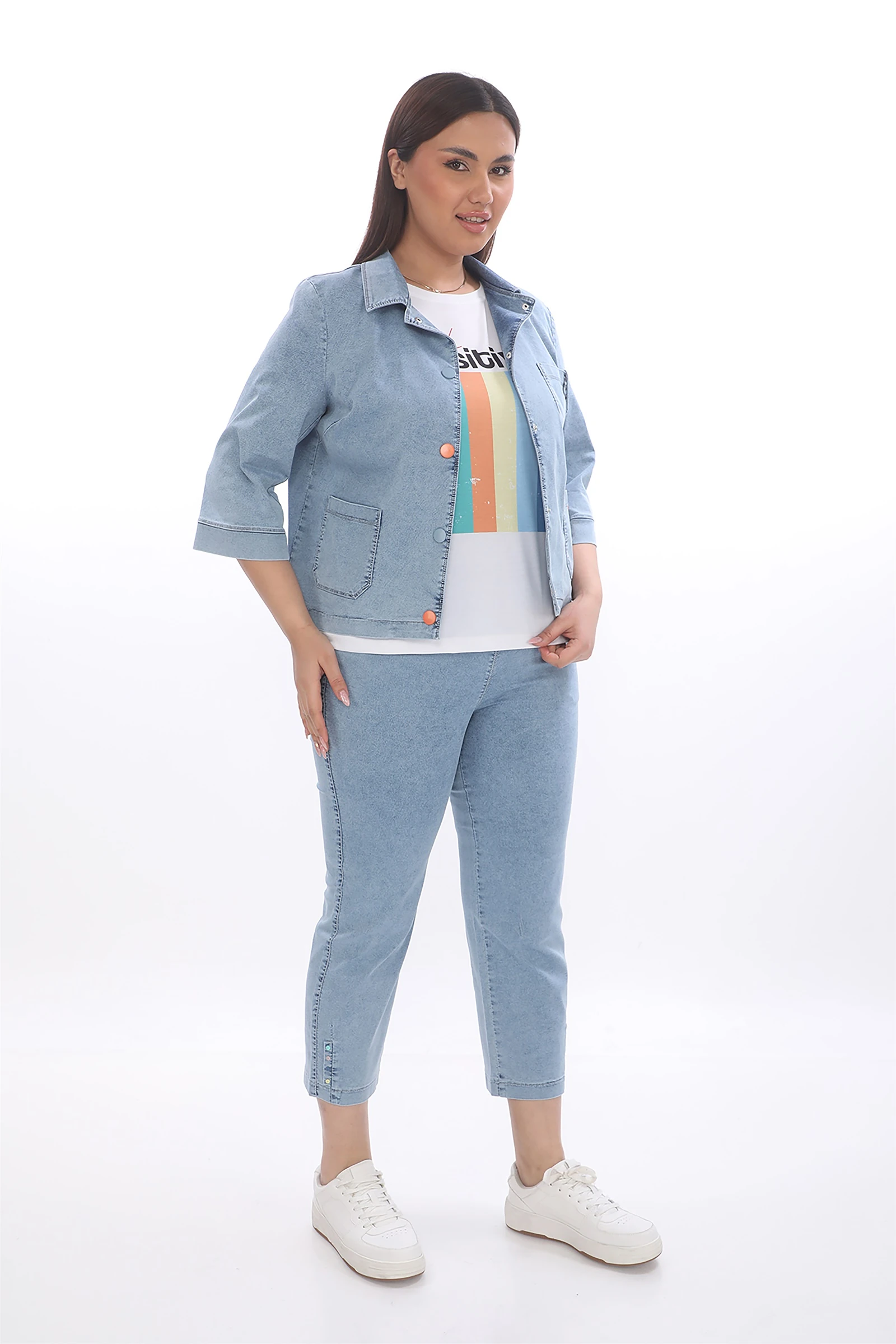 Yazlık Üçlü Takım Ceket Pantolon Tshirt