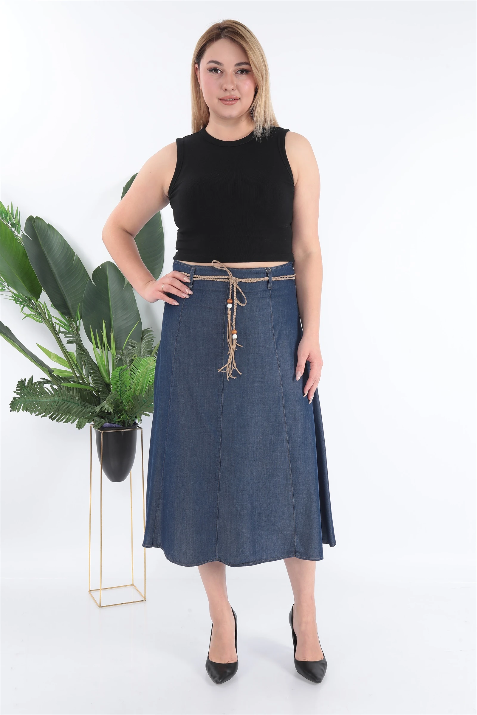 Yazlık Özel Kemerli Tensel Etek