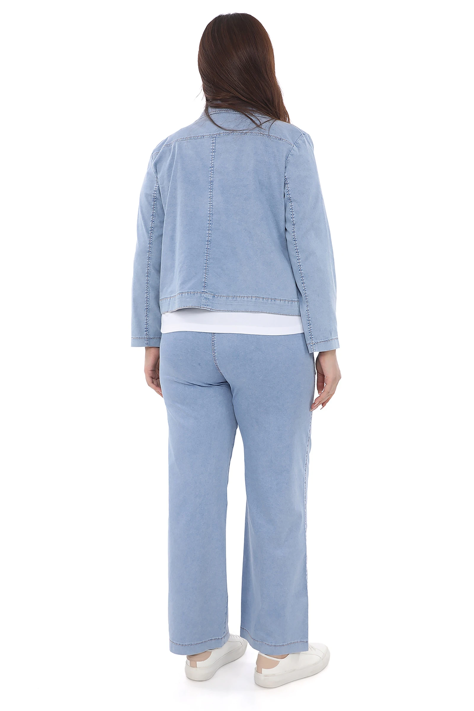 Yazlık Beli Lastikli T-shirt'ü Baskılı Denim 3'lü Takım