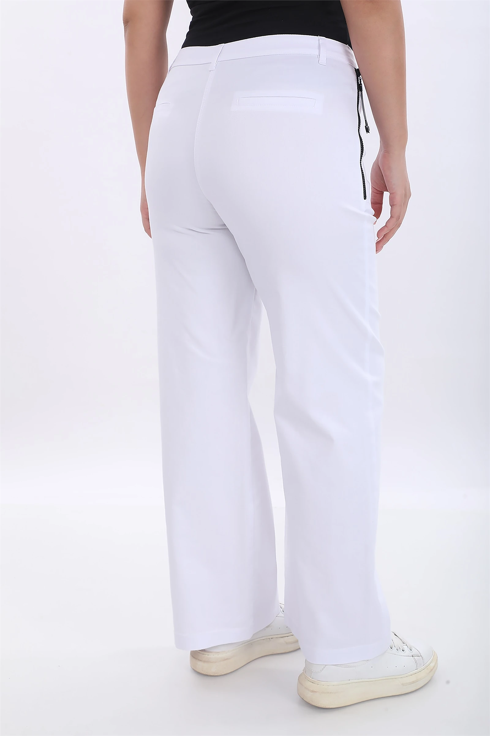 Yazlık Cepleri Fermuarlı Boru Paça Pantolon