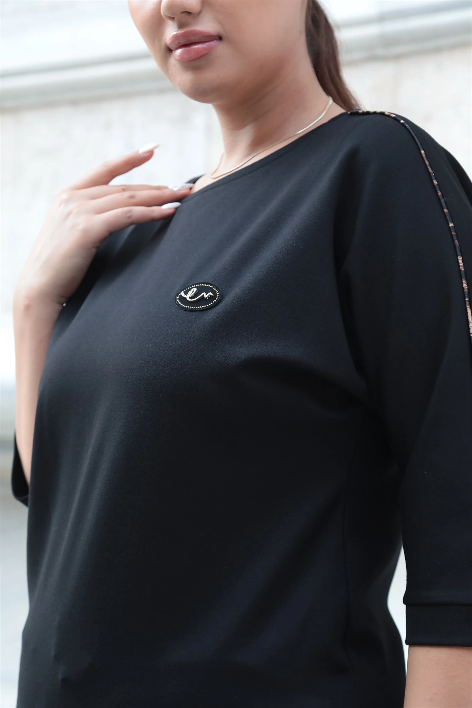 Sezonluk Yanları Şeritli Eşofman Takım - Siyah-Gri