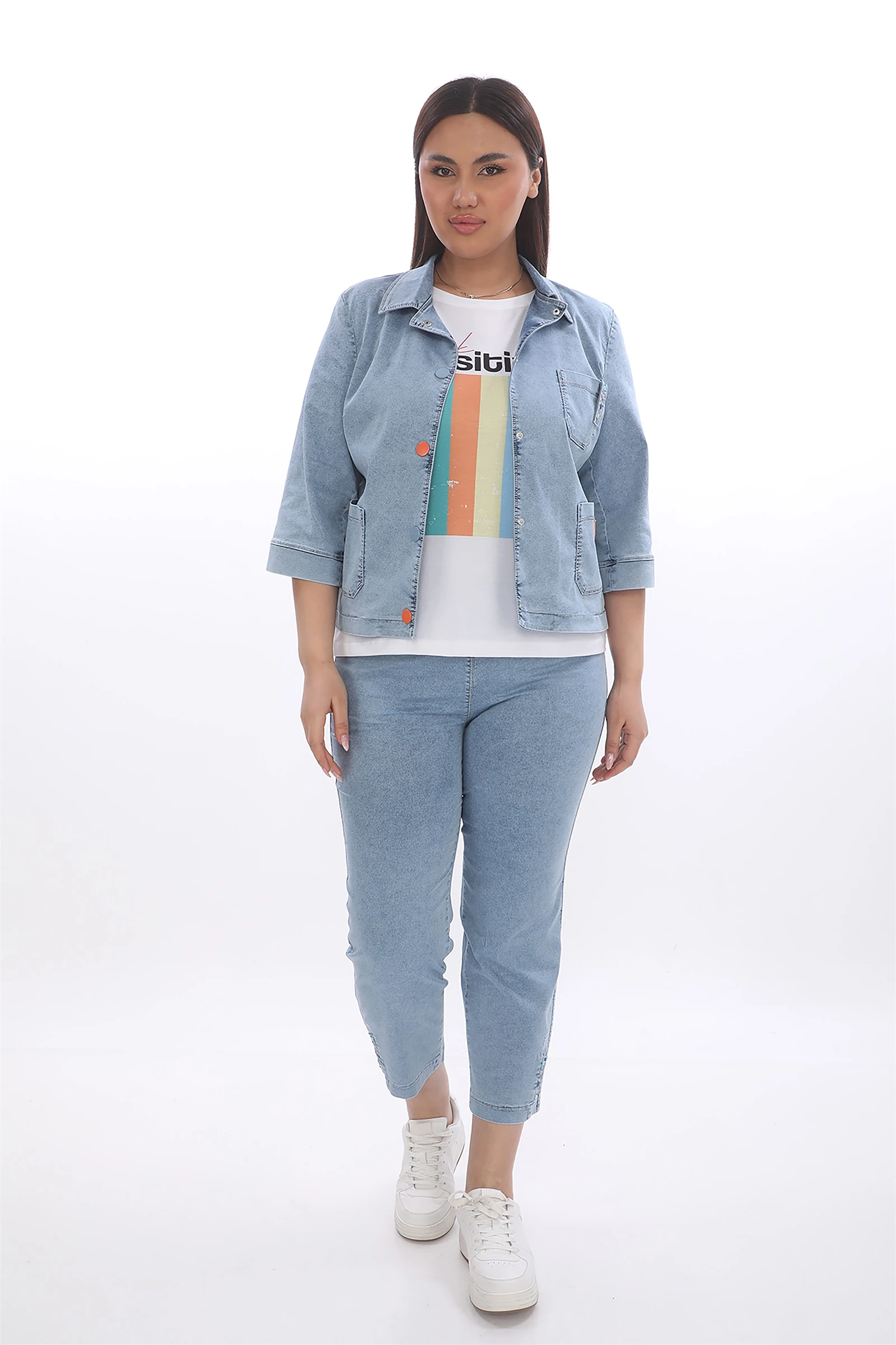 Yazlık Üçlü Takım Ceket Pantolon Tshirt