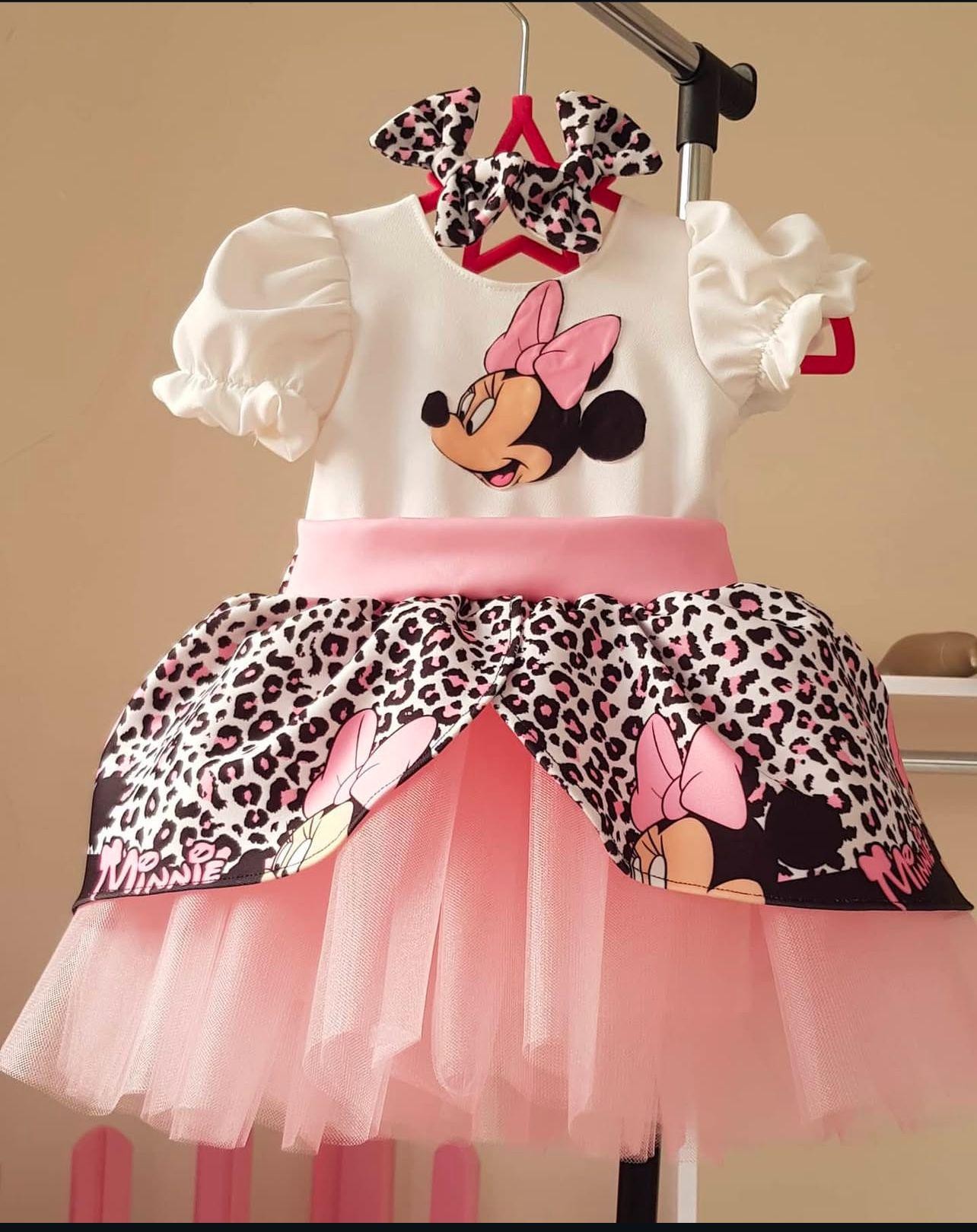 Minnie Mouse Elbise, Kız çocuk Tüllü Elbise, Mickey Mouse Kız Çocuk ELbise