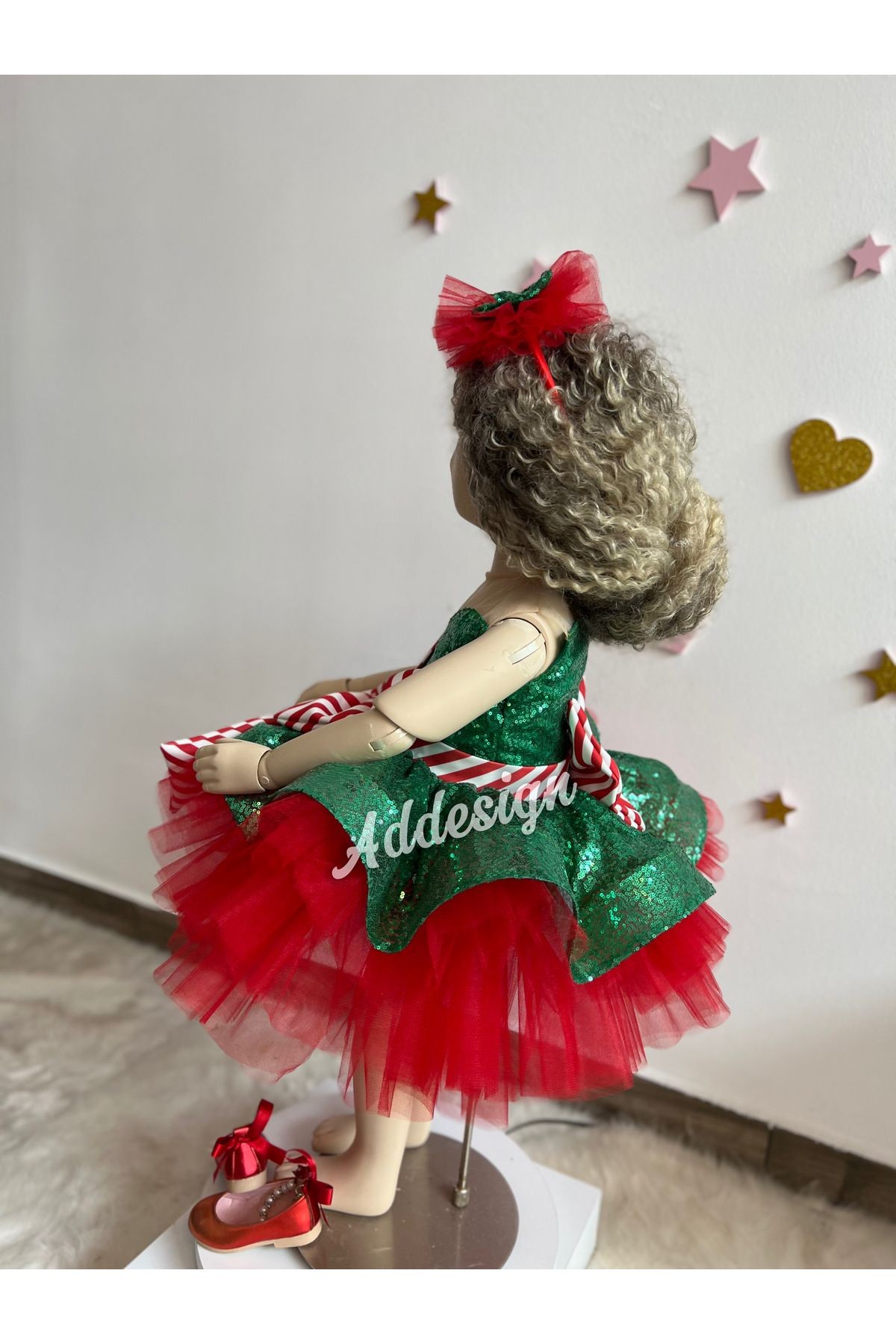 Yeni yıl kız çocuk elbisesi, Payetli kız çocuk elbisesi, Christmas Dress