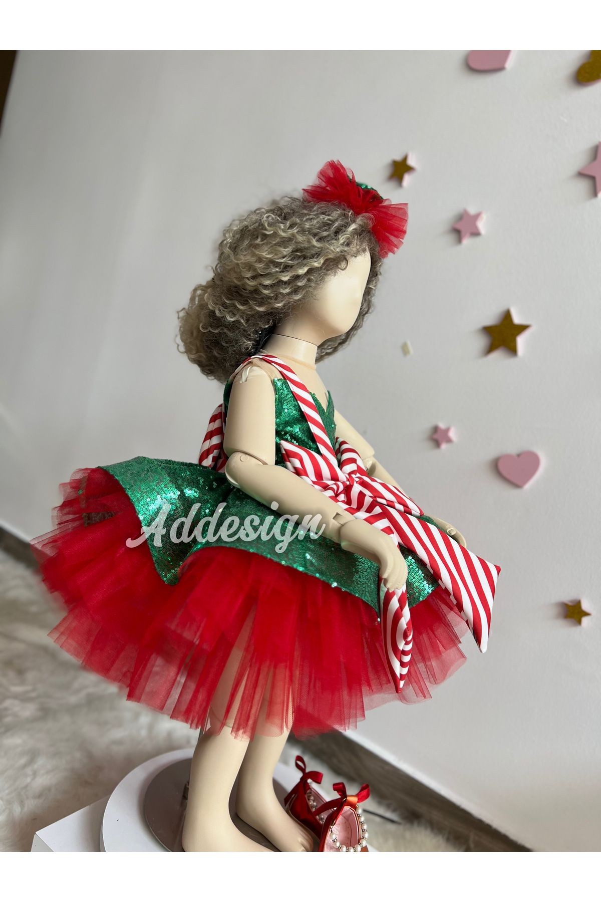 Yeni yıl kız çocuk elbisesi, Payetli kız çocuk elbisesi, Christmas Dress