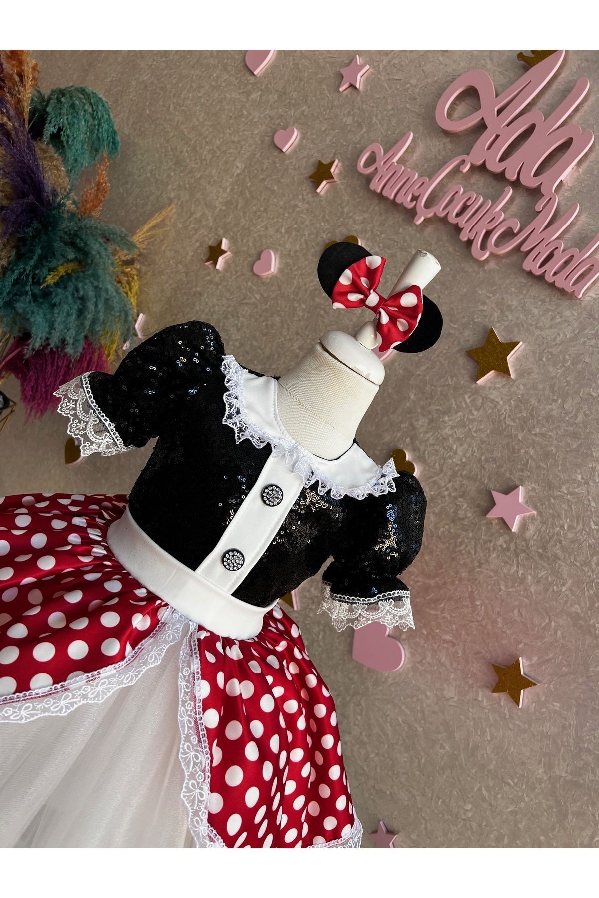 Kız Çocuk Minnie Mouse Konsept Kabarık Tüllü Elbise