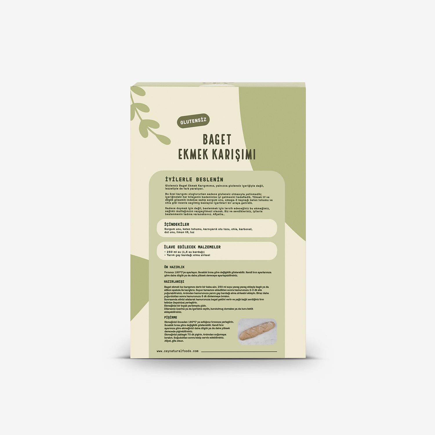 Glutensiz Baget Ekmek Karışımı 220g