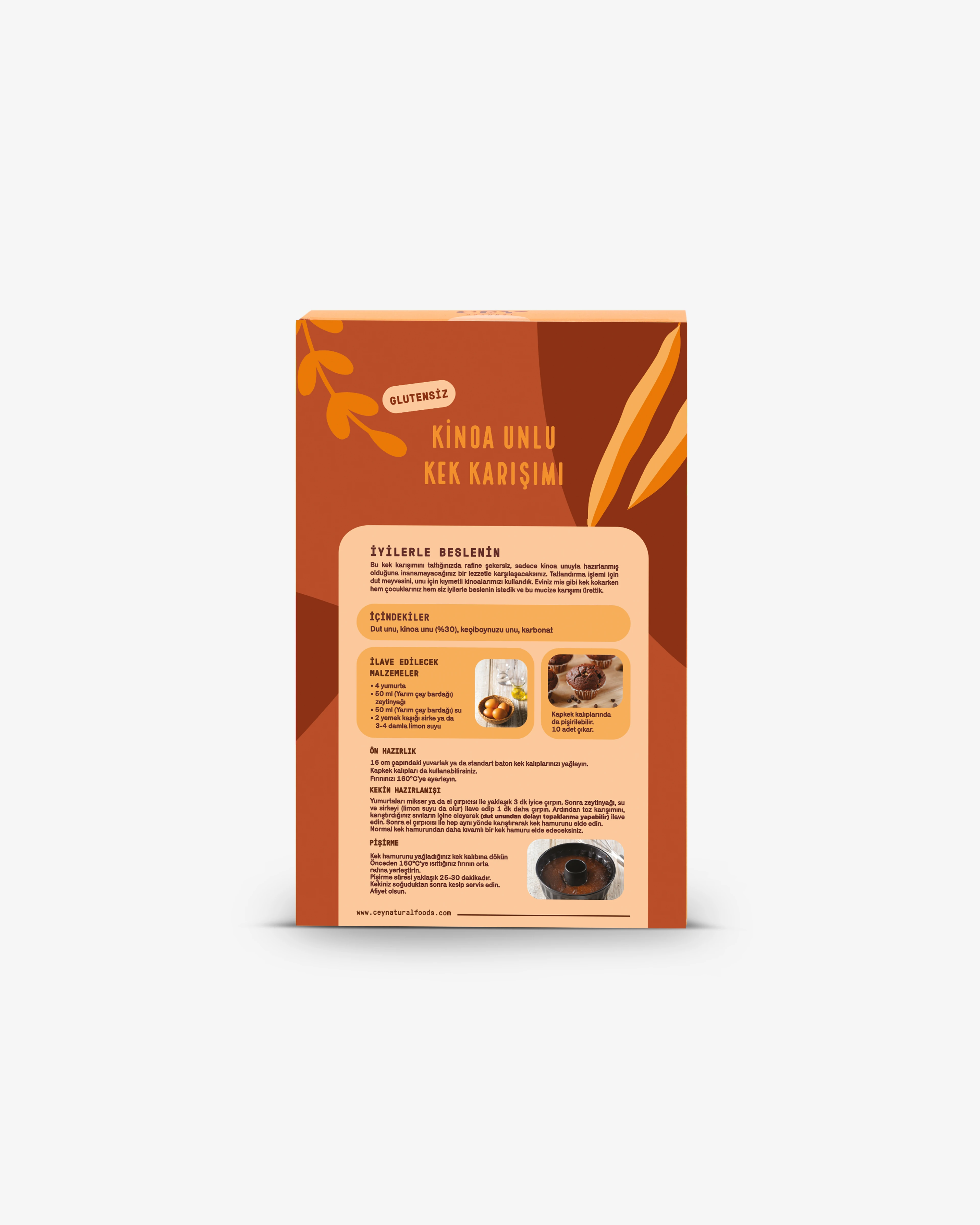 Glutensiz Kinoa Unlu Kek Karışımı (265 gr) | Cey Natural Foods