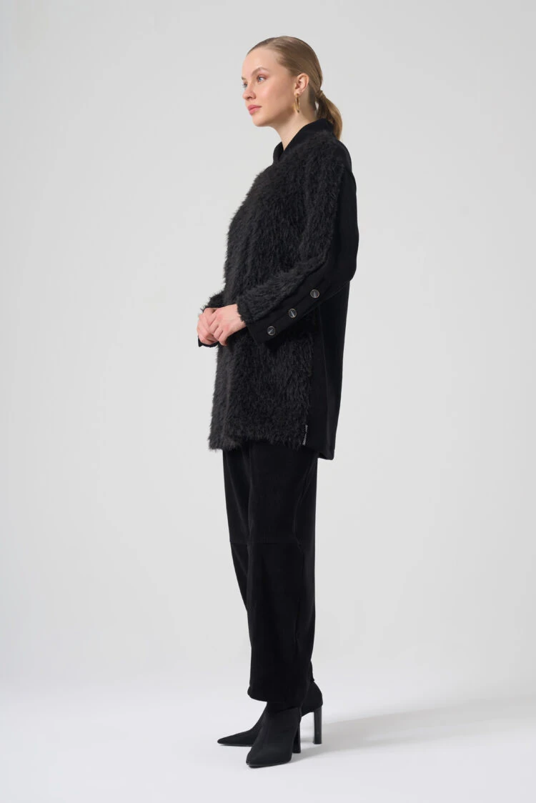 MASCARA- PELUŞ DETAY SİYAH KADİFE TAKIM