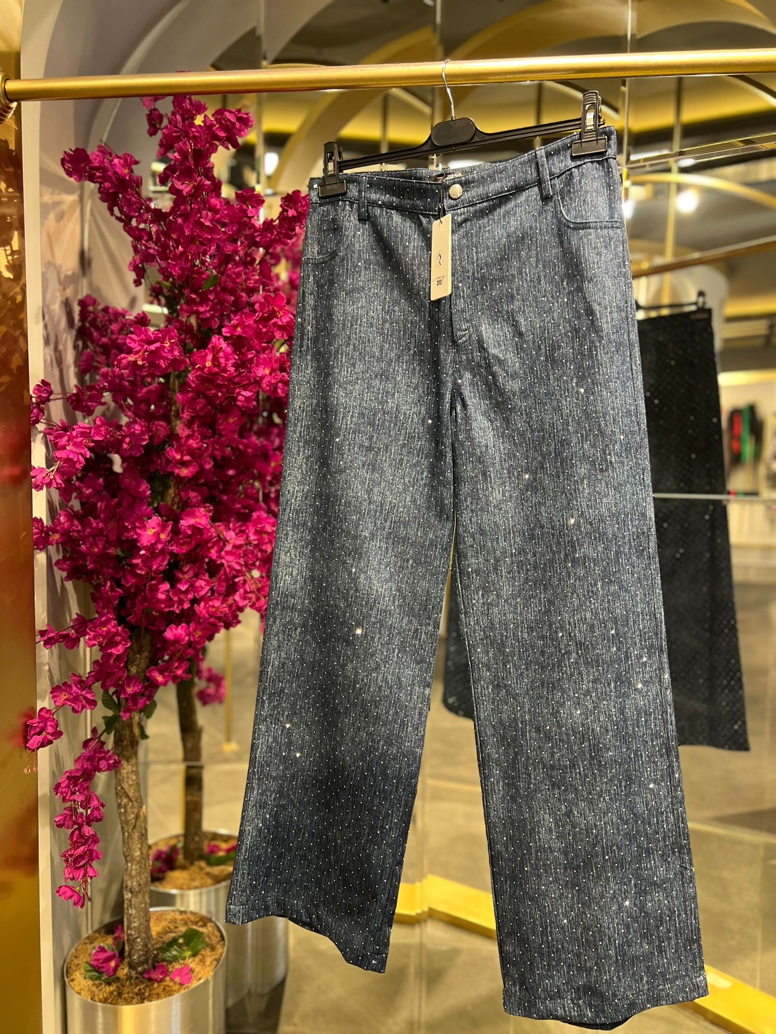 MY312- TAŞLI BOL PAÇA İNDİGO JEAN