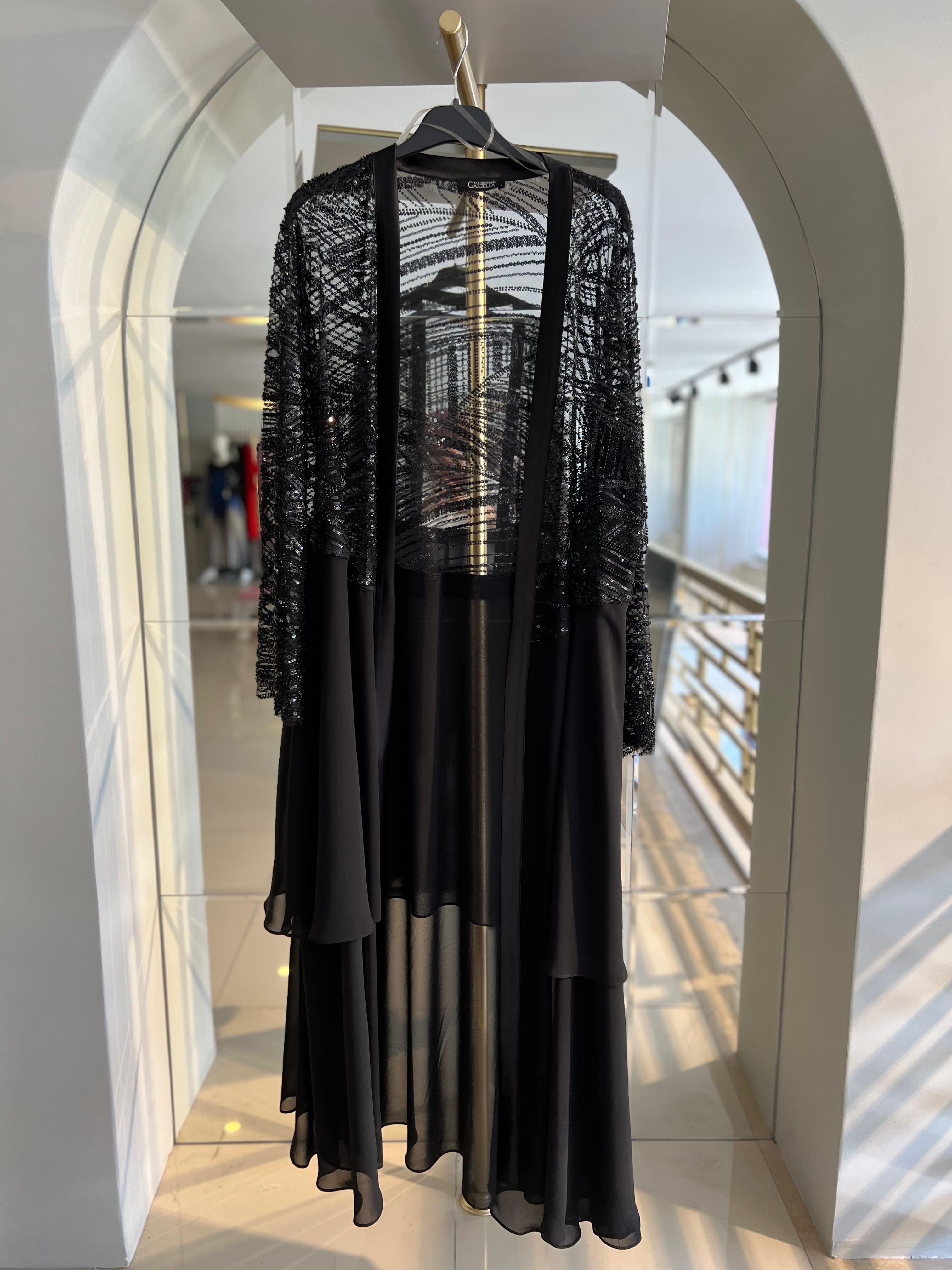 GAZELLA- TAŞ İŞLEMELİ TÜL ABAYA