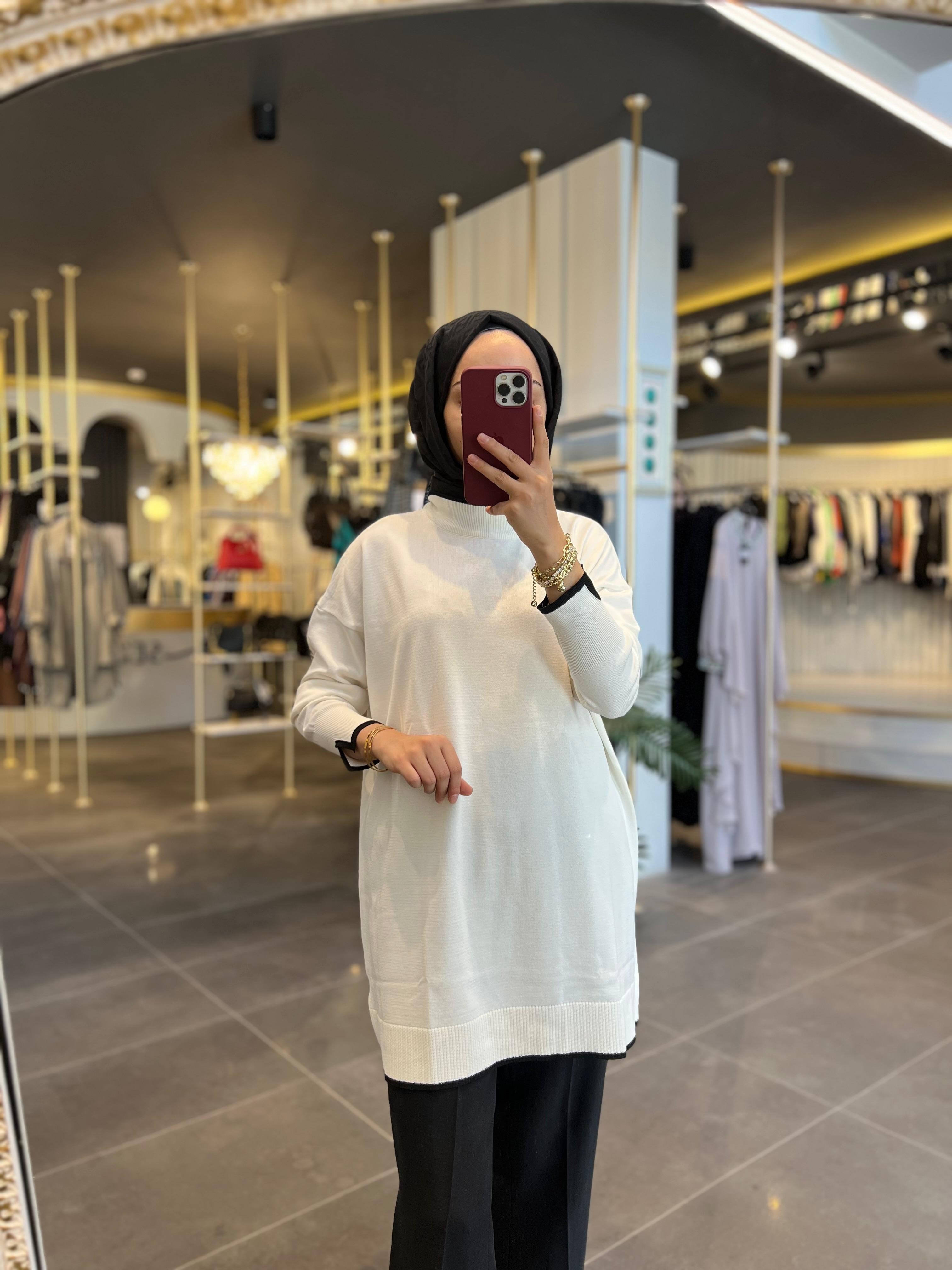 N'PRİVE- MERSERİZE EKRU TUNİK
