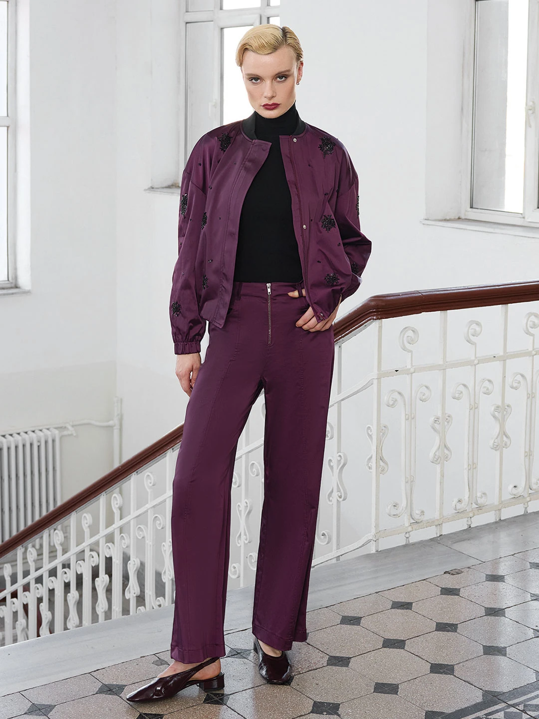 UNIQUE- PARAŞÜT KUMAŞ FERMUAR DETAYLI PANTOLON