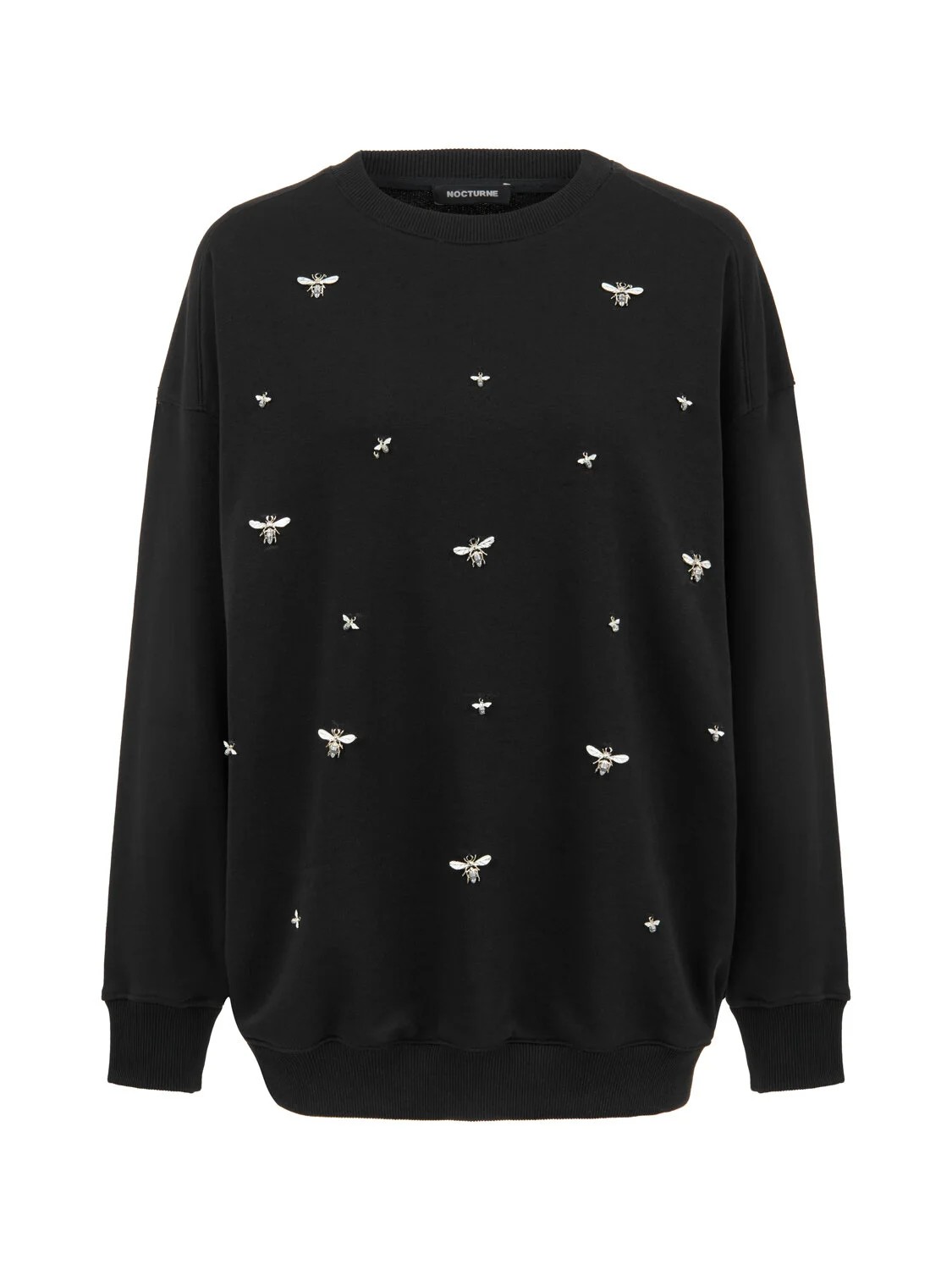 NOCTURNE- Oversize Metal Aksesuarlı Sweatshirt