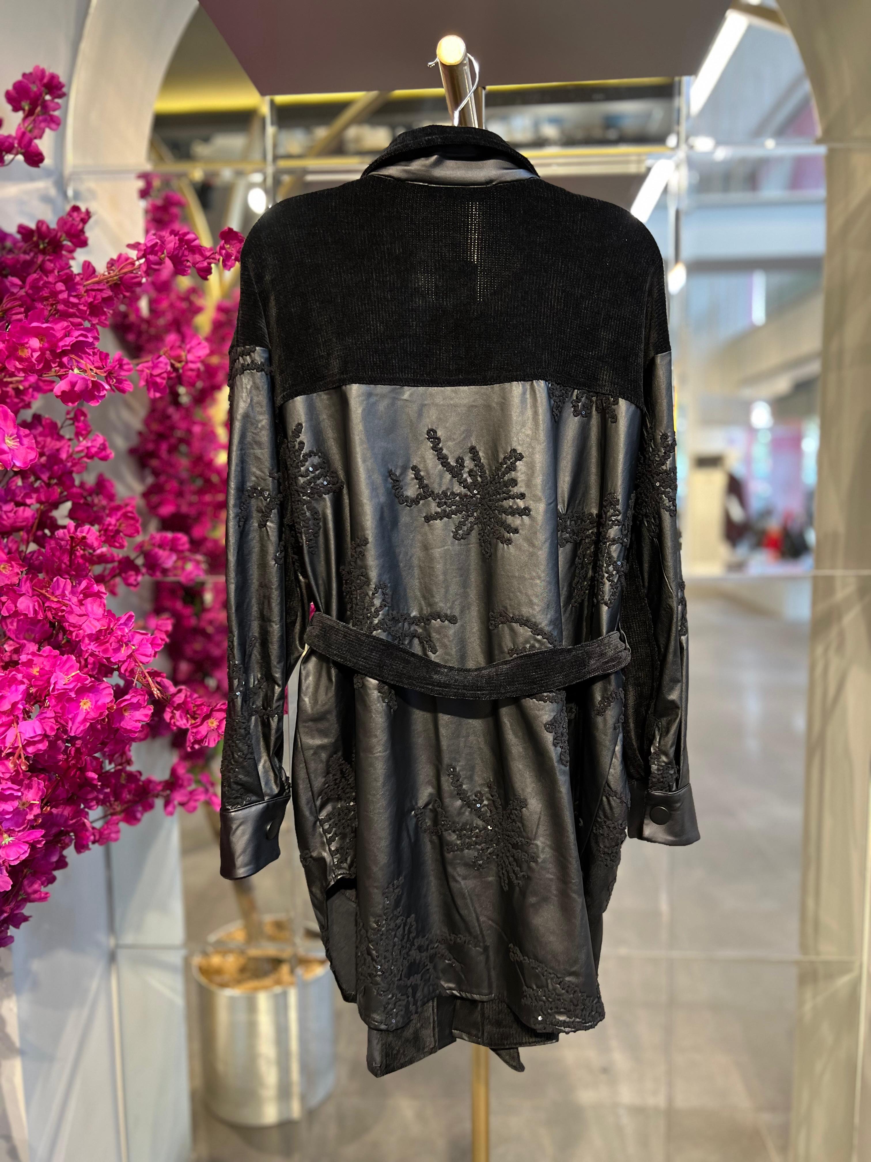 MY312- İŞLEME DETAYLI DERİ CEKET