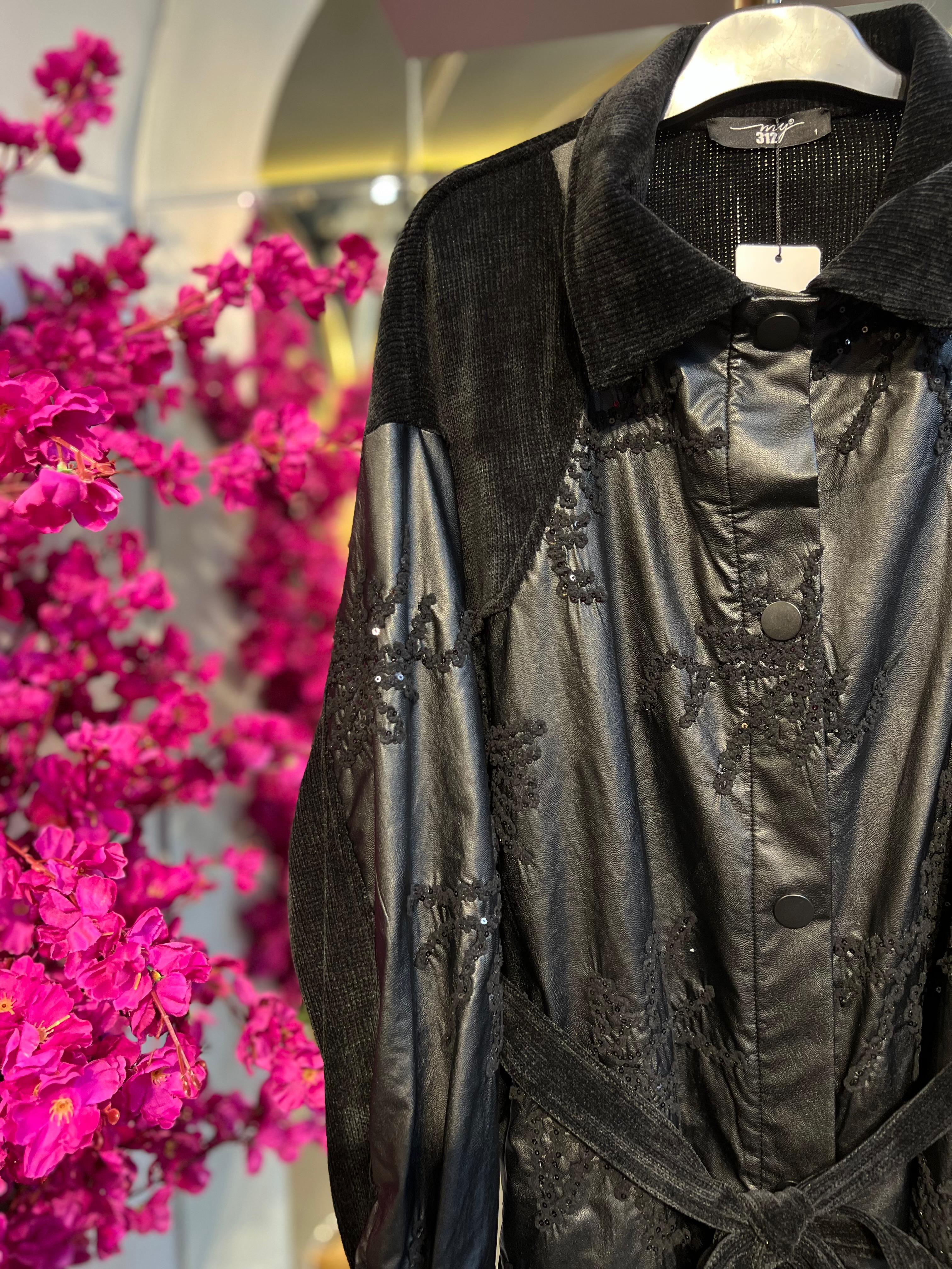 MY312- İŞLEME DETAYLI DERİ CEKET