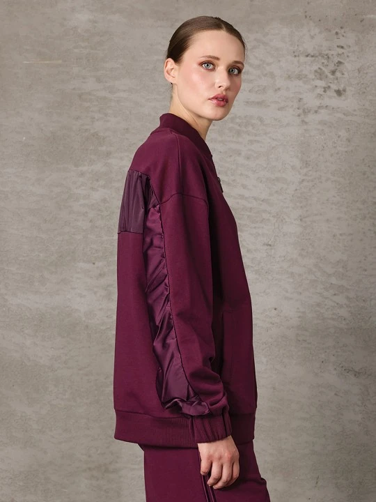 UNIQUE- SWEAT KUMAŞLI BORDO EŞOFMAN TAKIMI