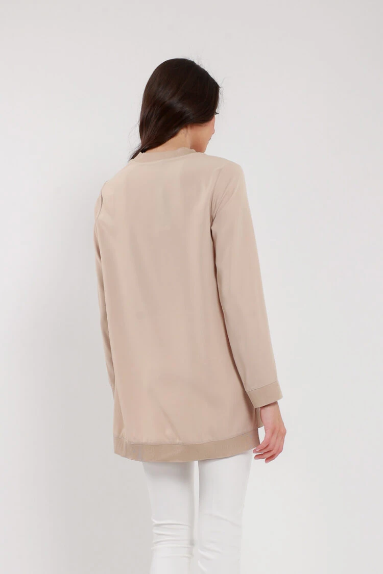 MASCARA- TAŞ RENK RİBANALI BLUZ